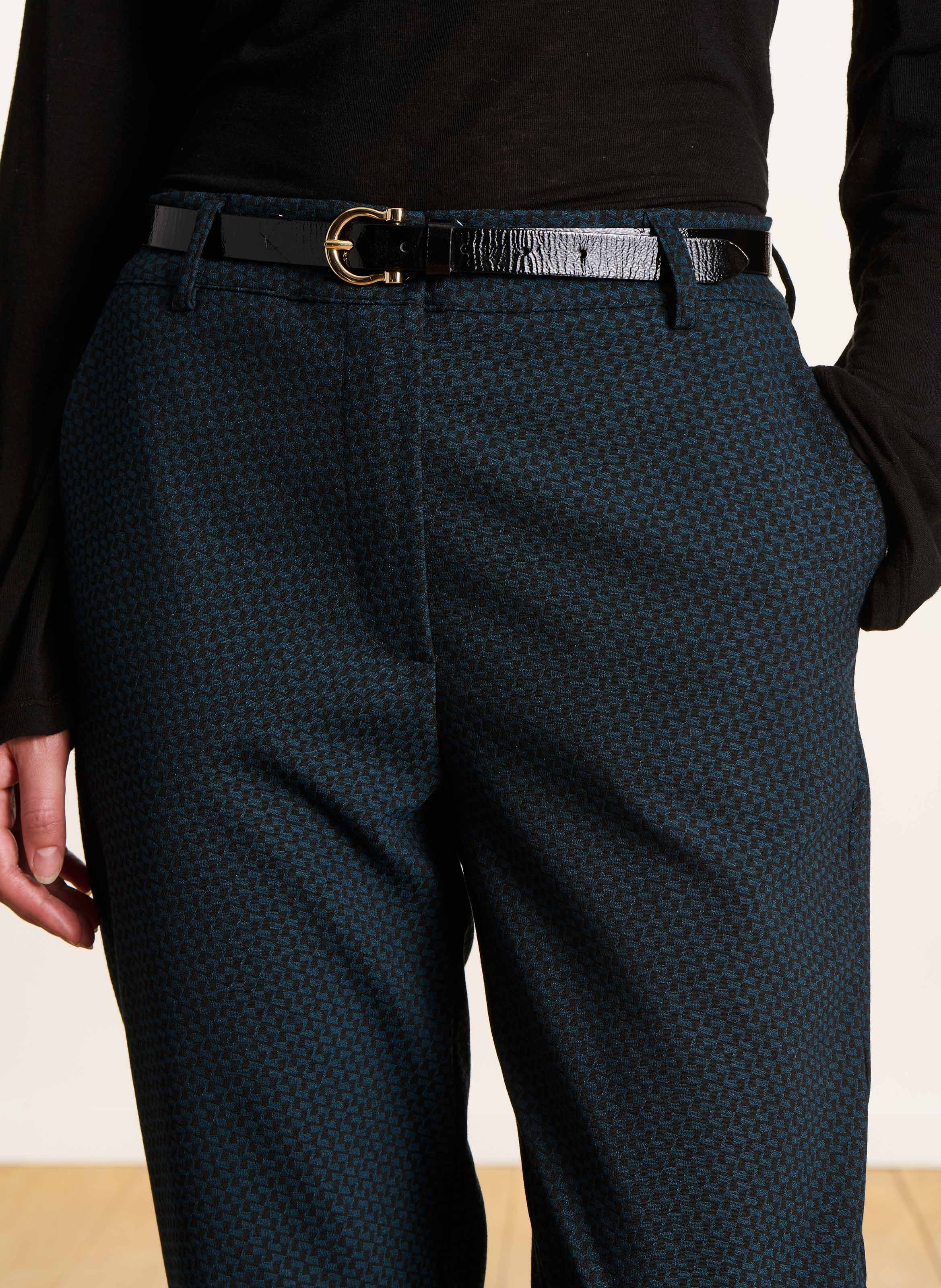 Straight patterned pants LA FEE MARABOUTEE Multicolored