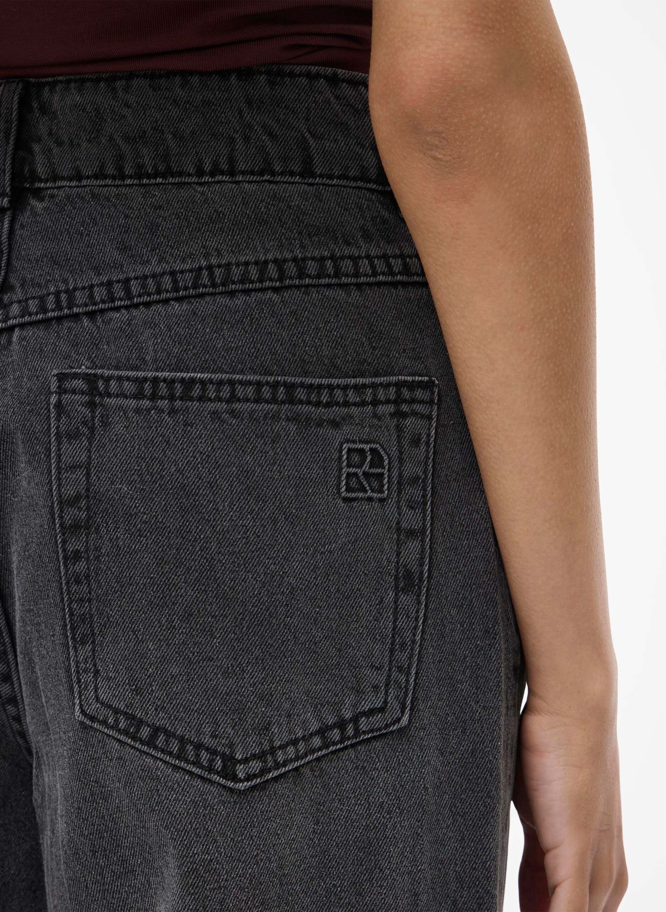 Jean large en coton ROUGE EDIT Gris