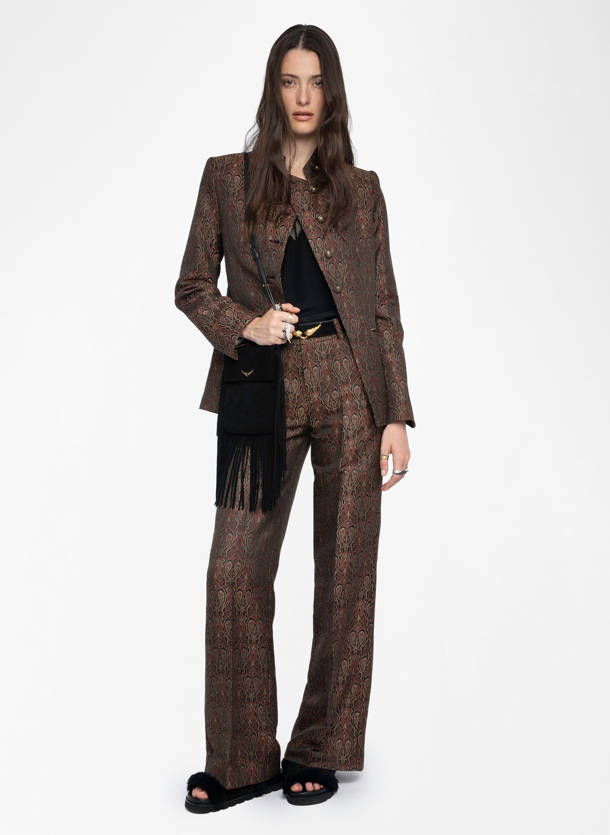 Jacquard straight pants ZADIG&VOLTAIRE Black