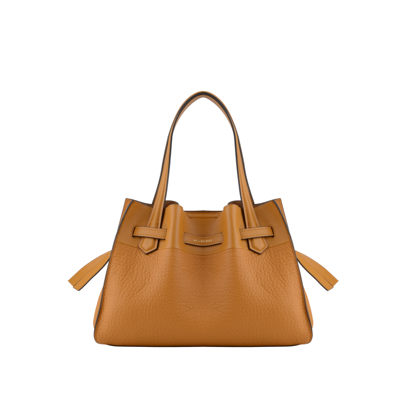 Handbag - cowhide leather POURCHET Red