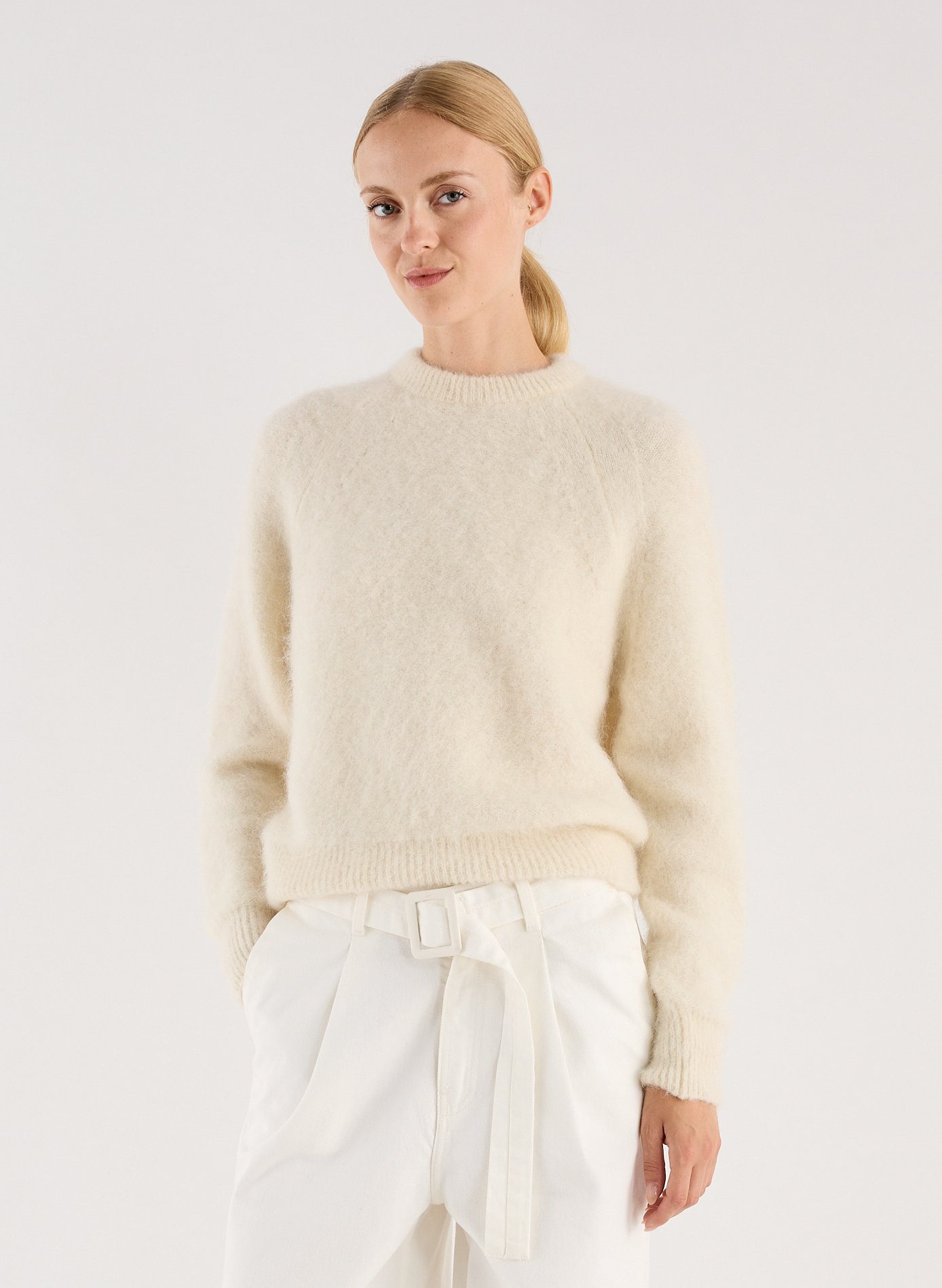 High-neck sweater SAISON 1865 Beige