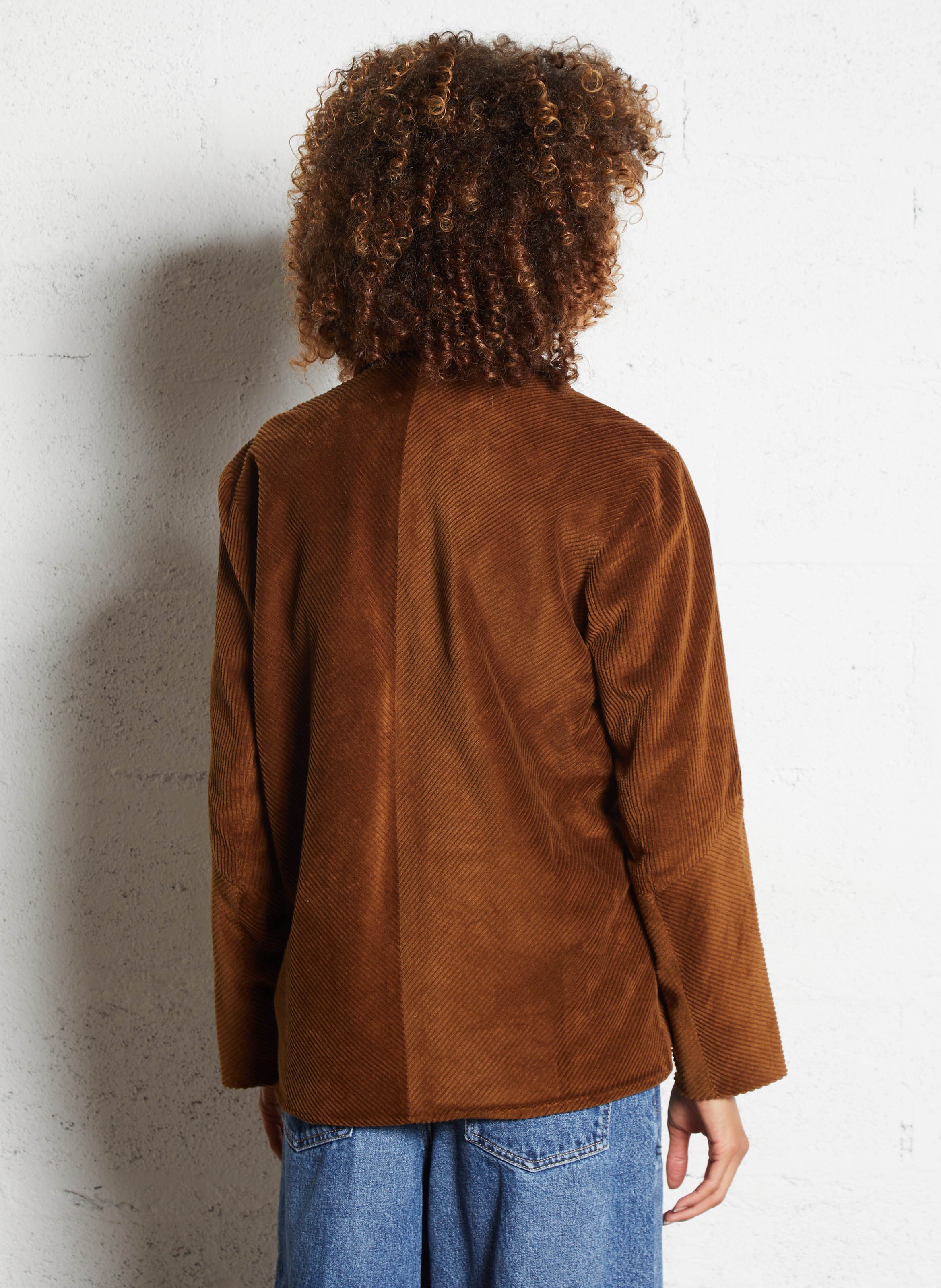 Chaqueta sastre de pana LEON & HARPER Marron