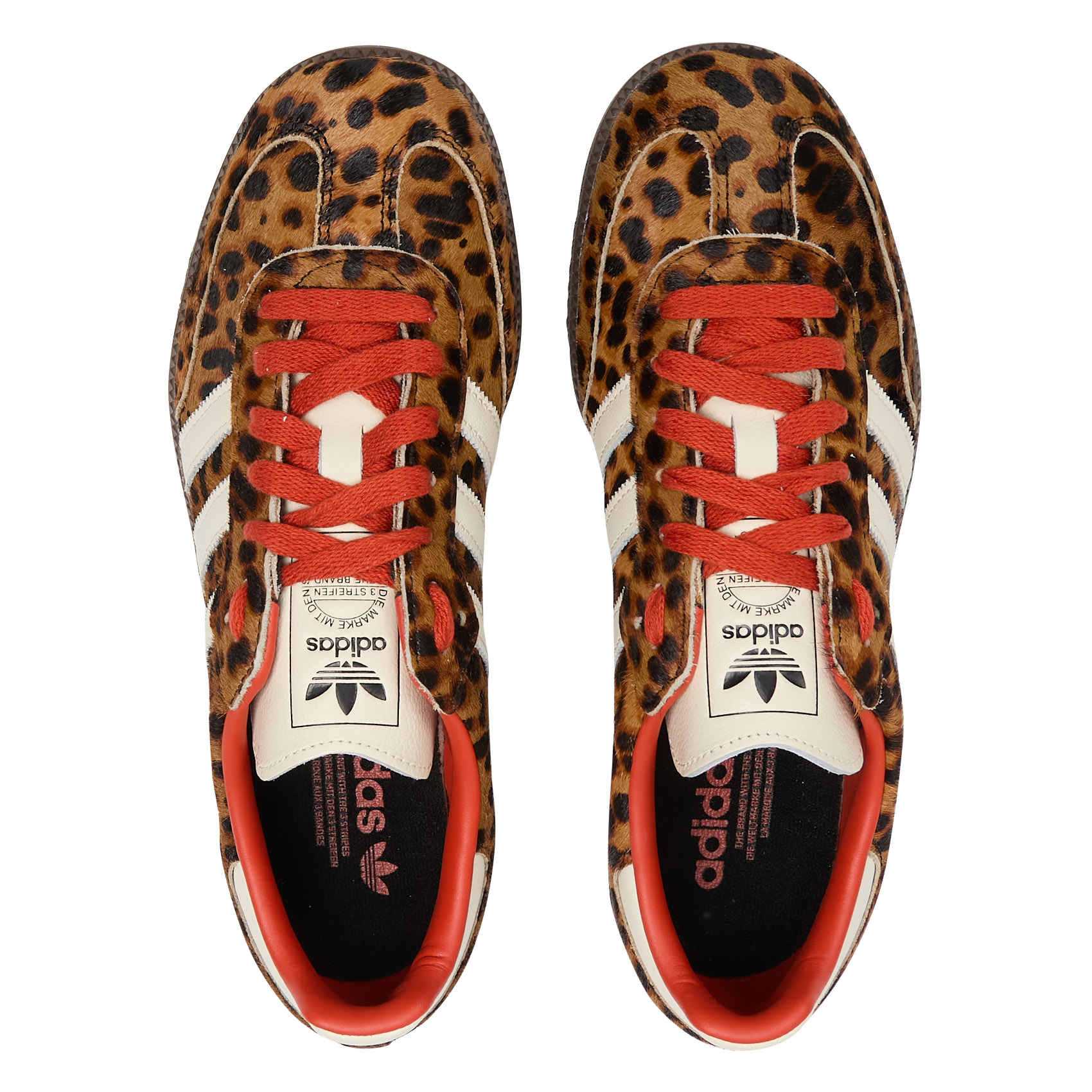 Baskets basses en cuir ADIDAS Marron