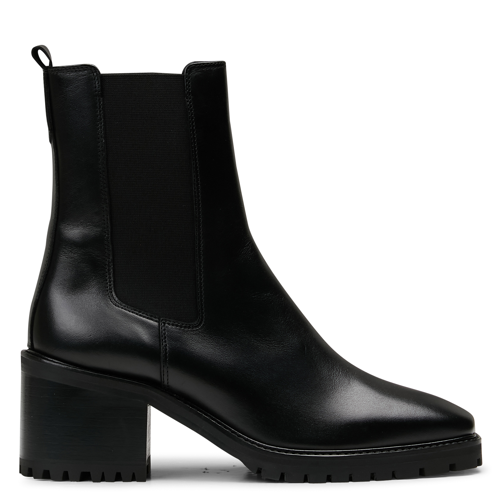 Bottines à talons en cuir RIVECOUR Noir