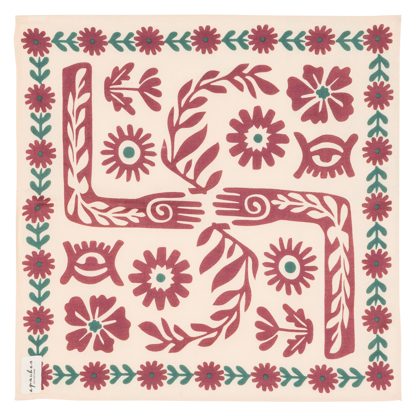 Cotton scarf APACHES COLLECTIONS Beige