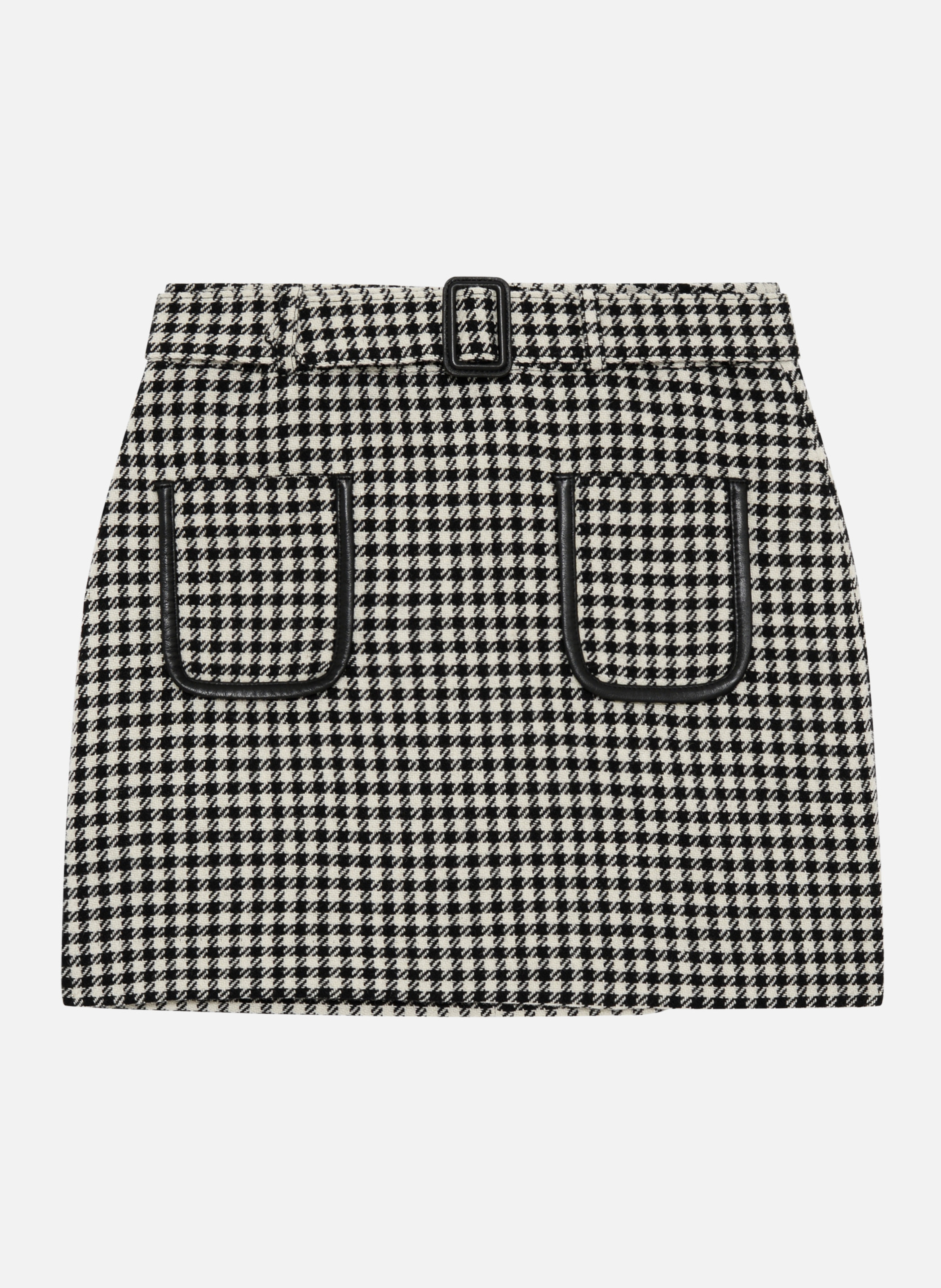 Short houndstooth skirt THE KOOPLES Black