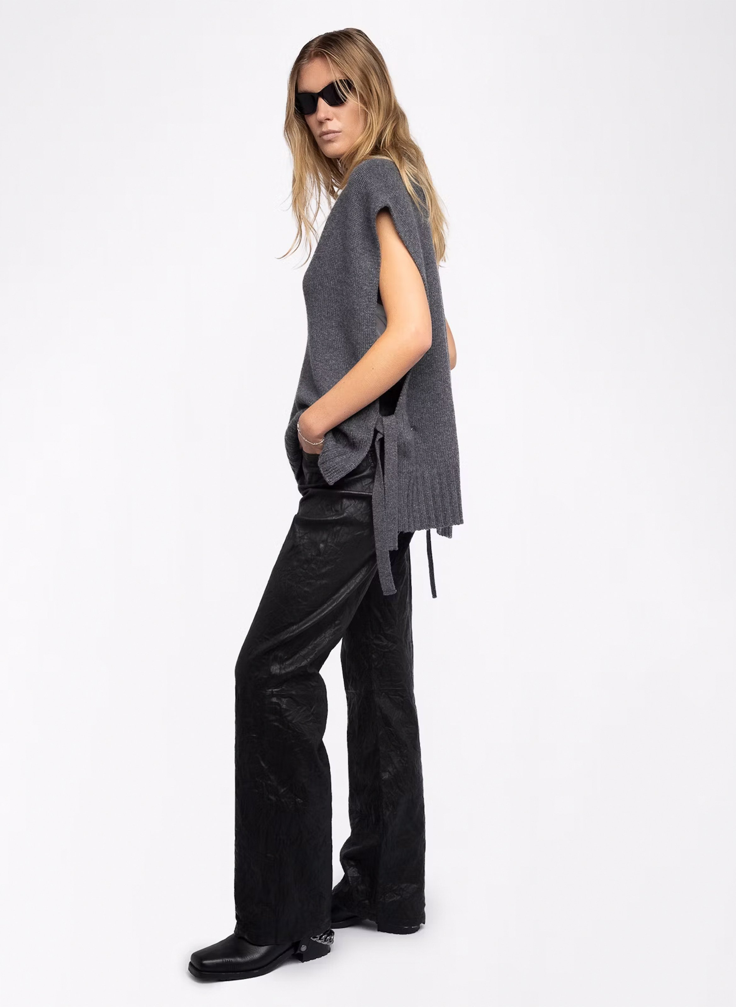 Pull oversize en cachemire ZADIG&VOLTAIRE Gris