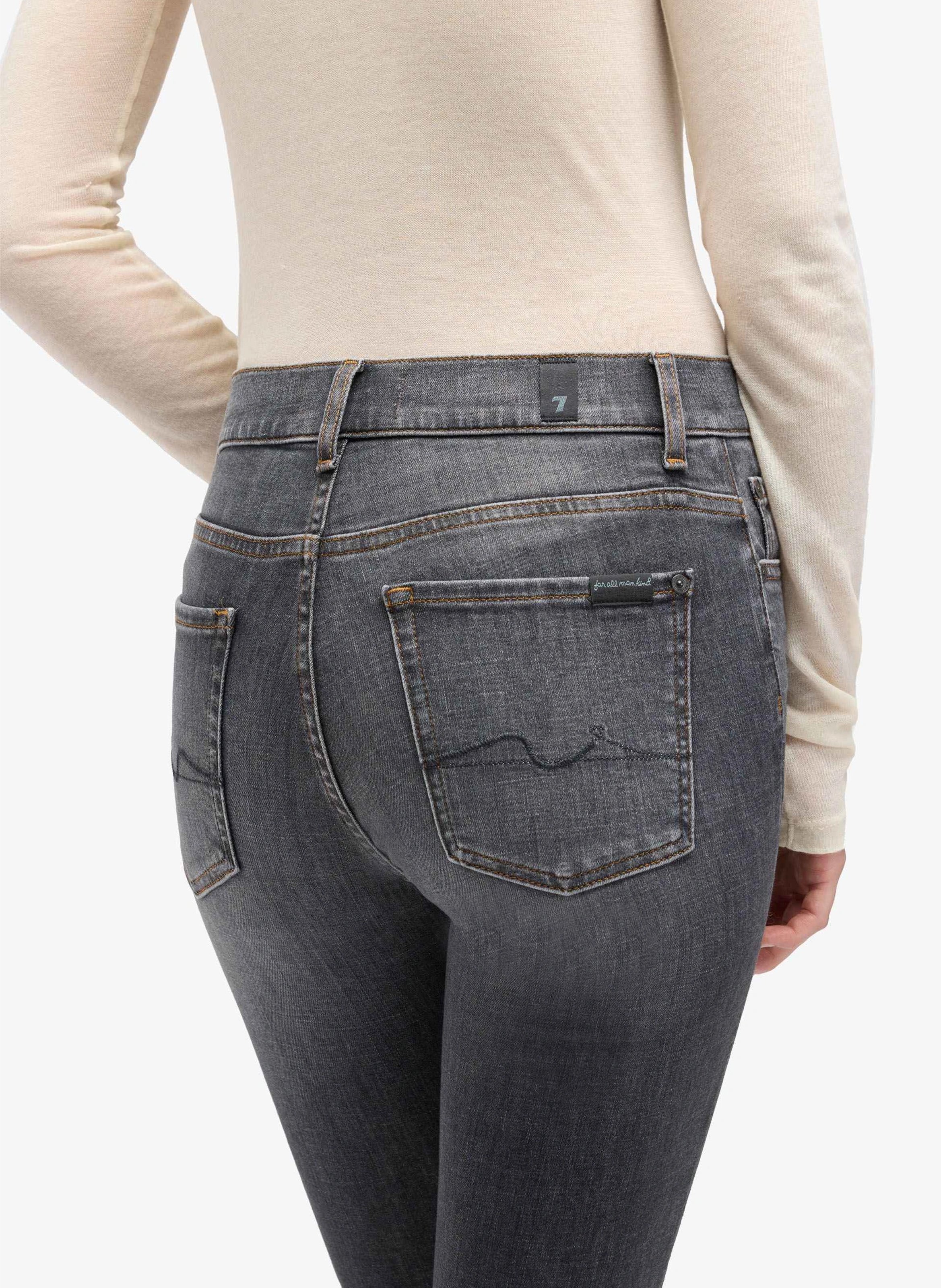 Bootcut-jeans | katoenblend 7 FOR ALL MANKIND Zwart