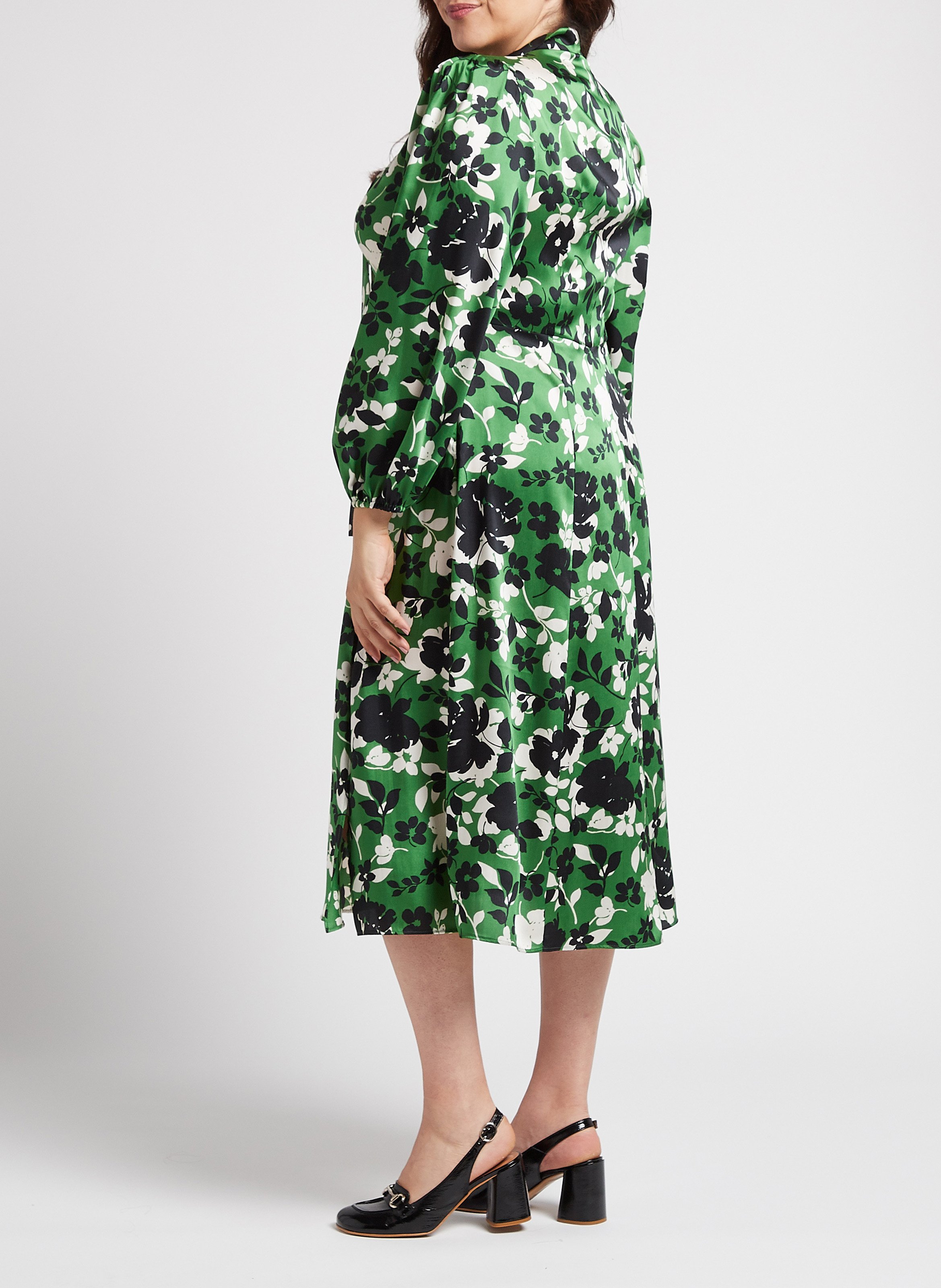 Geblümtes Maxikleid mit V-Ausschnitt PERSONA by Marina Rinaldi Grun