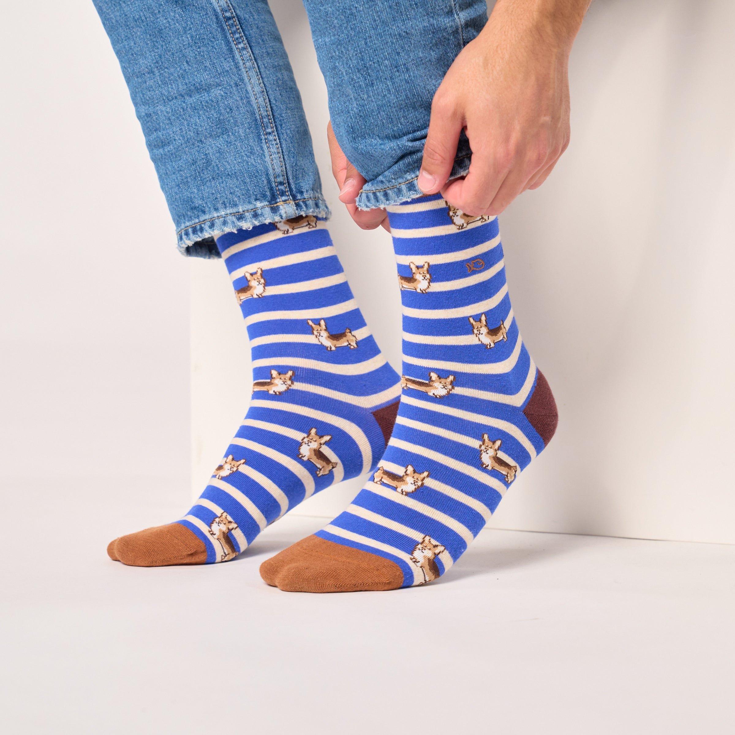 Combed Cotton Animal Socks BILLYBELT Blue