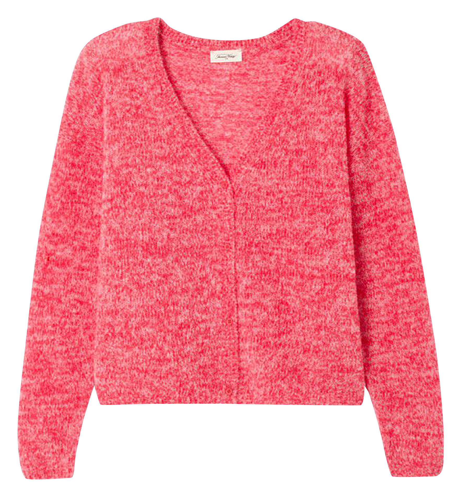 Gerade geschnittene Wollmix-Jacke mit V-Ausschnitt AMERICAN VINTAGE