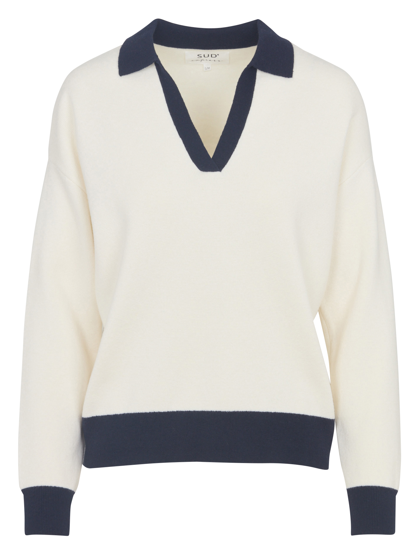 Oversize-Pullover aus Baumwolle und Wollegemisch SUD EXPRESS Beige