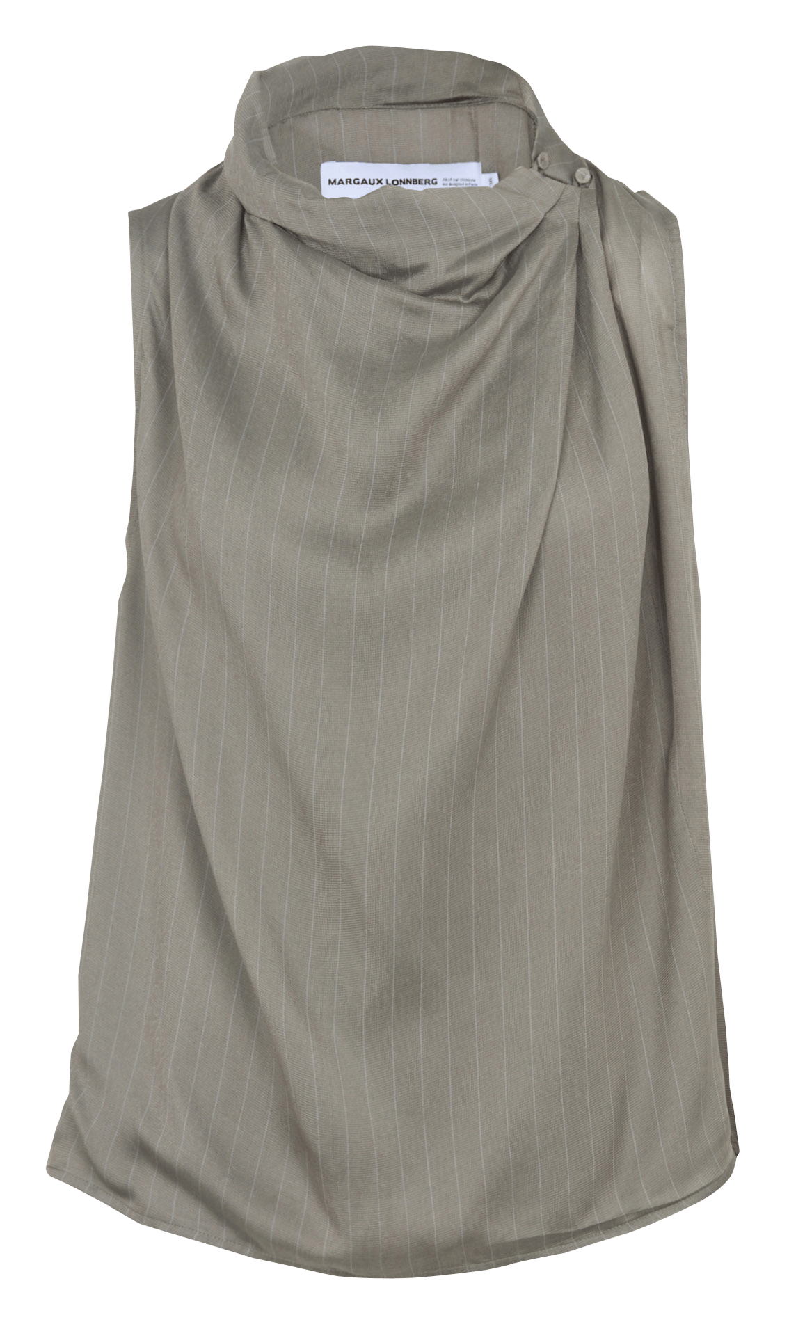 Gestreepte top met ronde hals MARGAUX LONNBERG Kaki