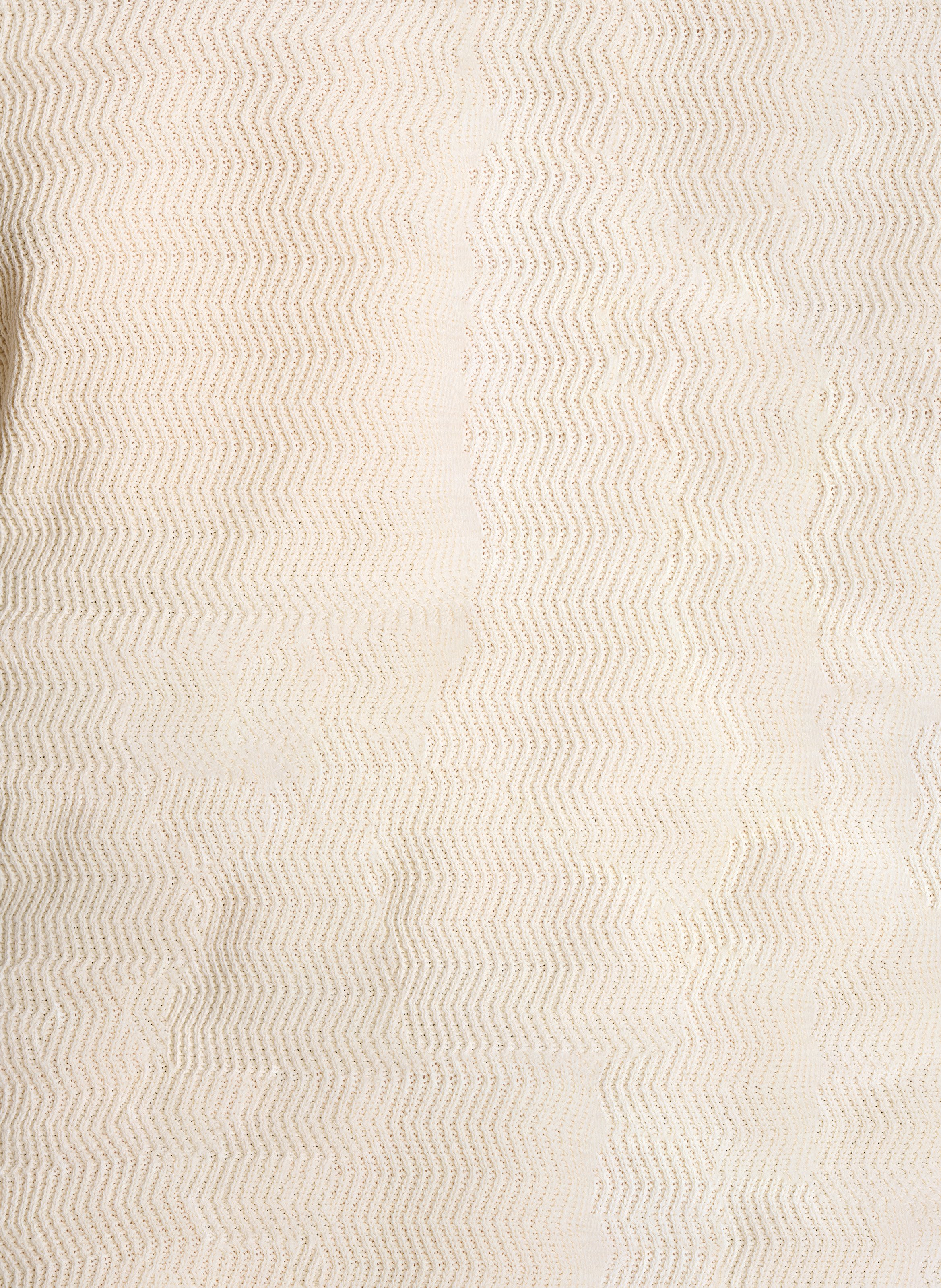 Short striped fancy knit sweater LA FEE MARABOUTEE Purple