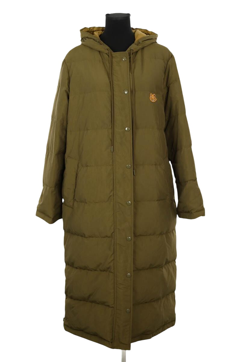 Lightweight quilted padded jacket with high neck KENZO - SECONDE MAIN Khaki