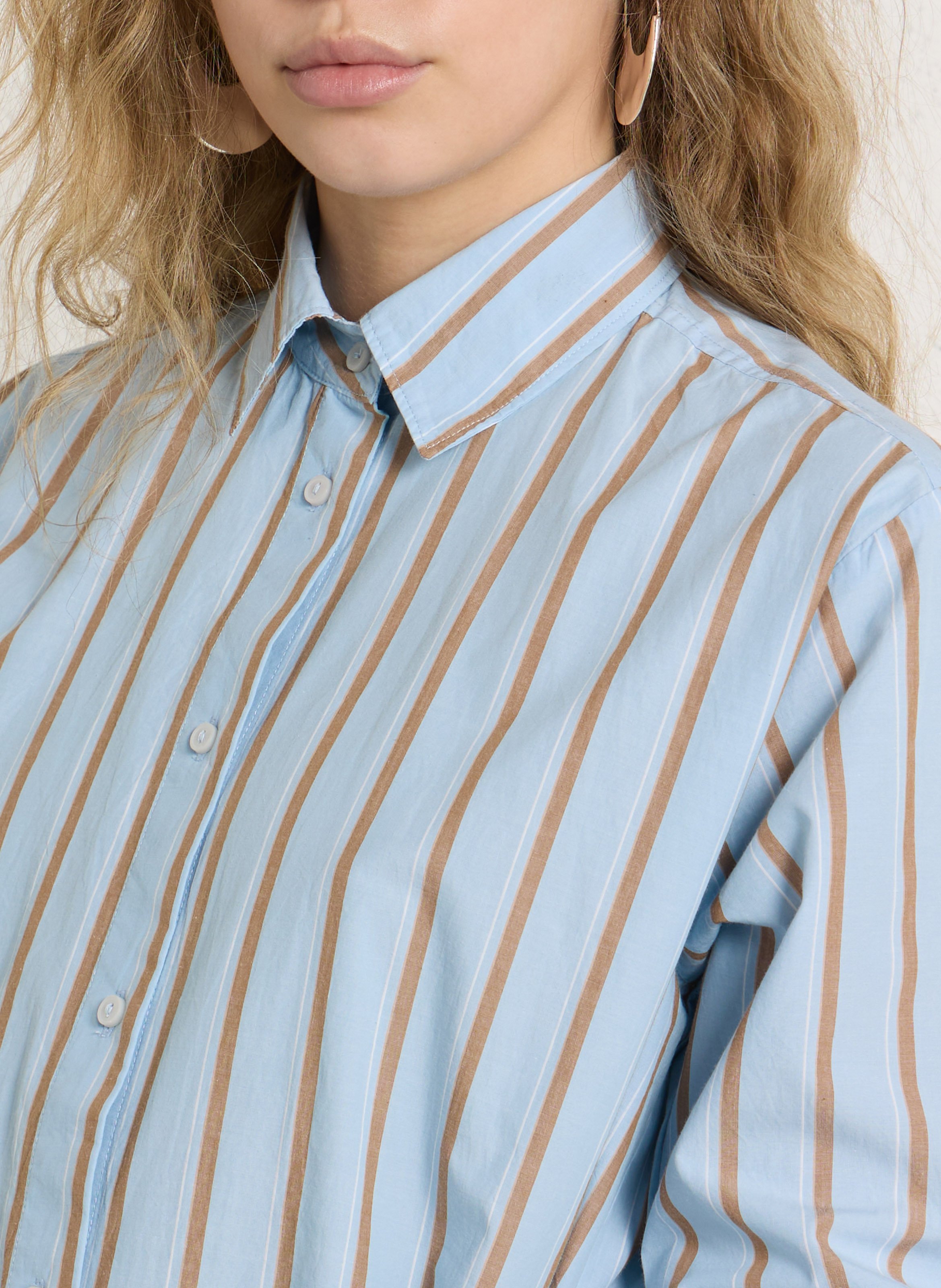 Robe longue ample en coton bio LEON & HARPER Bleu