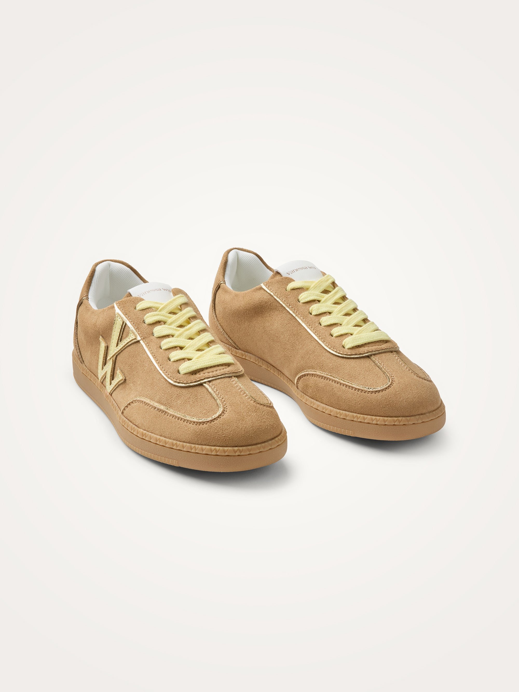 Sneakers with monogram on retro sole VANESSA WU Brown