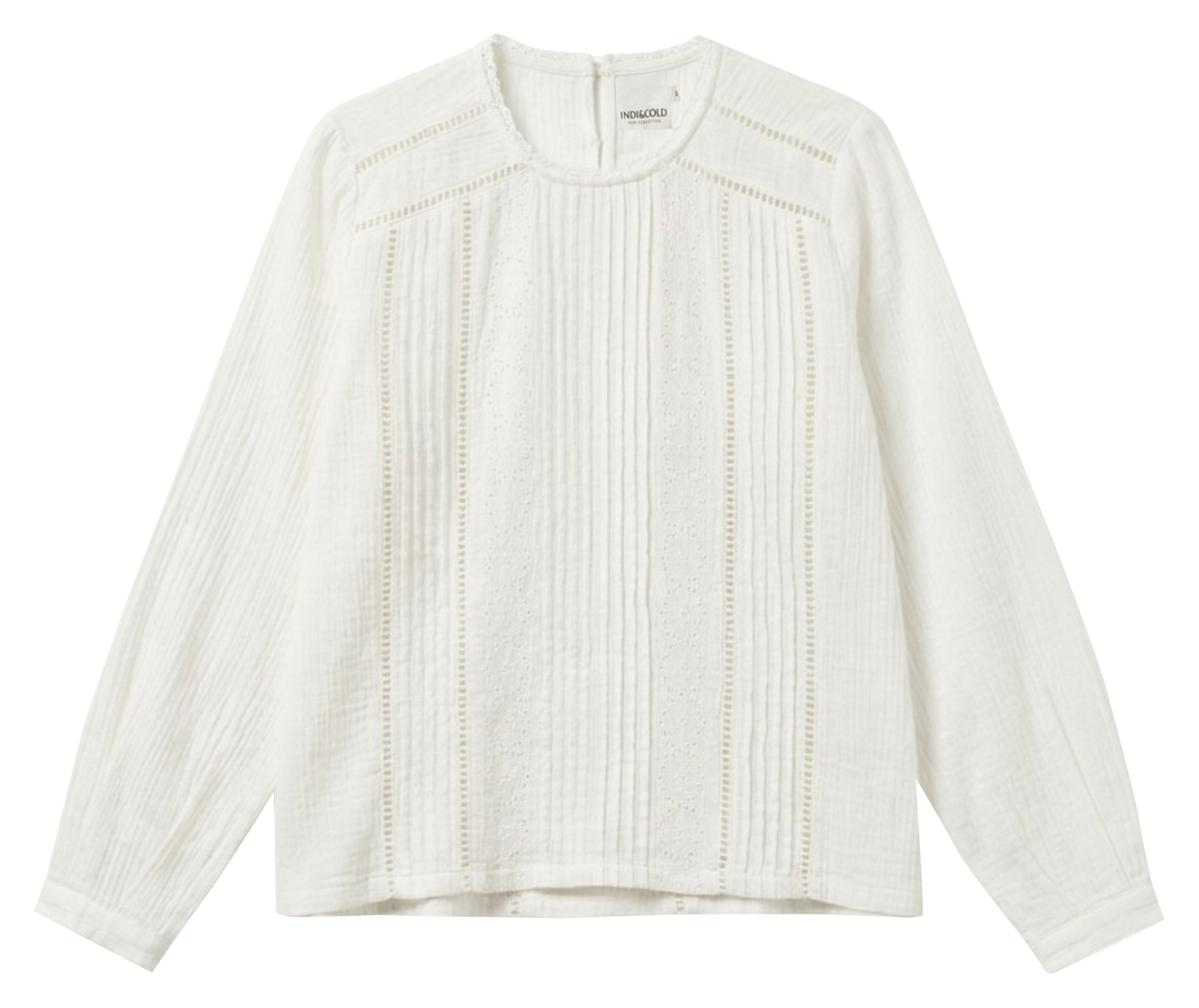 Top ample en coton INDI & COLD Blanc