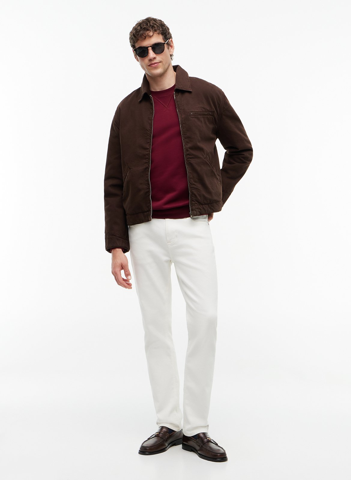 Sweat droit col rond en coton mélangé TOMMY HILFIGER Violet