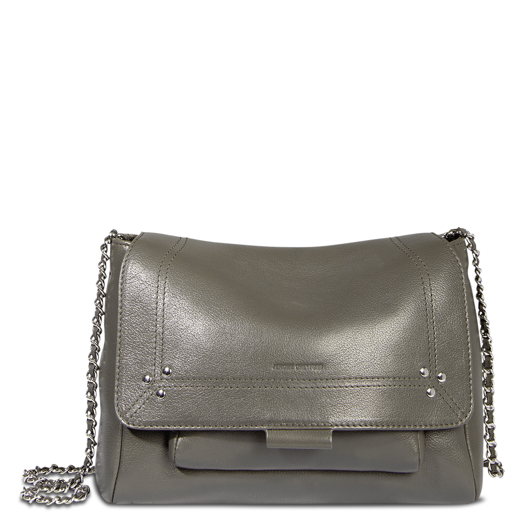 Dori leather shoulder bag JEROME DREYFUSS Grey