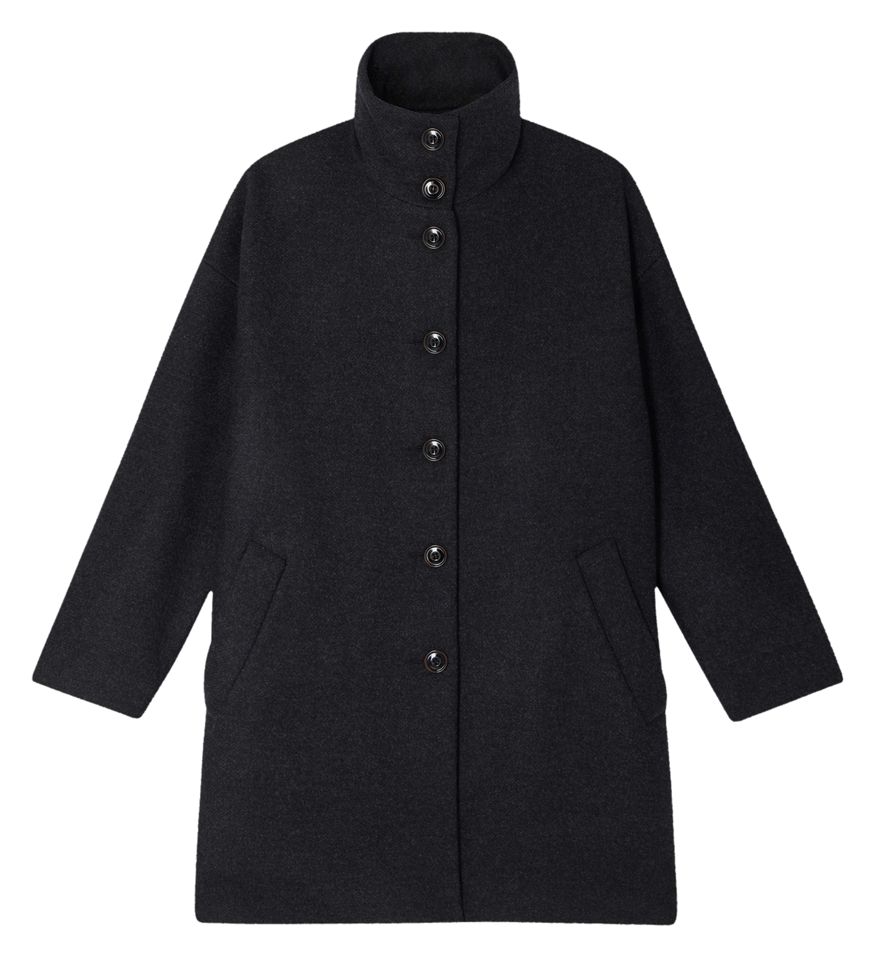 Manteau col montant en laine mélangée | Gris SESSUN Femme