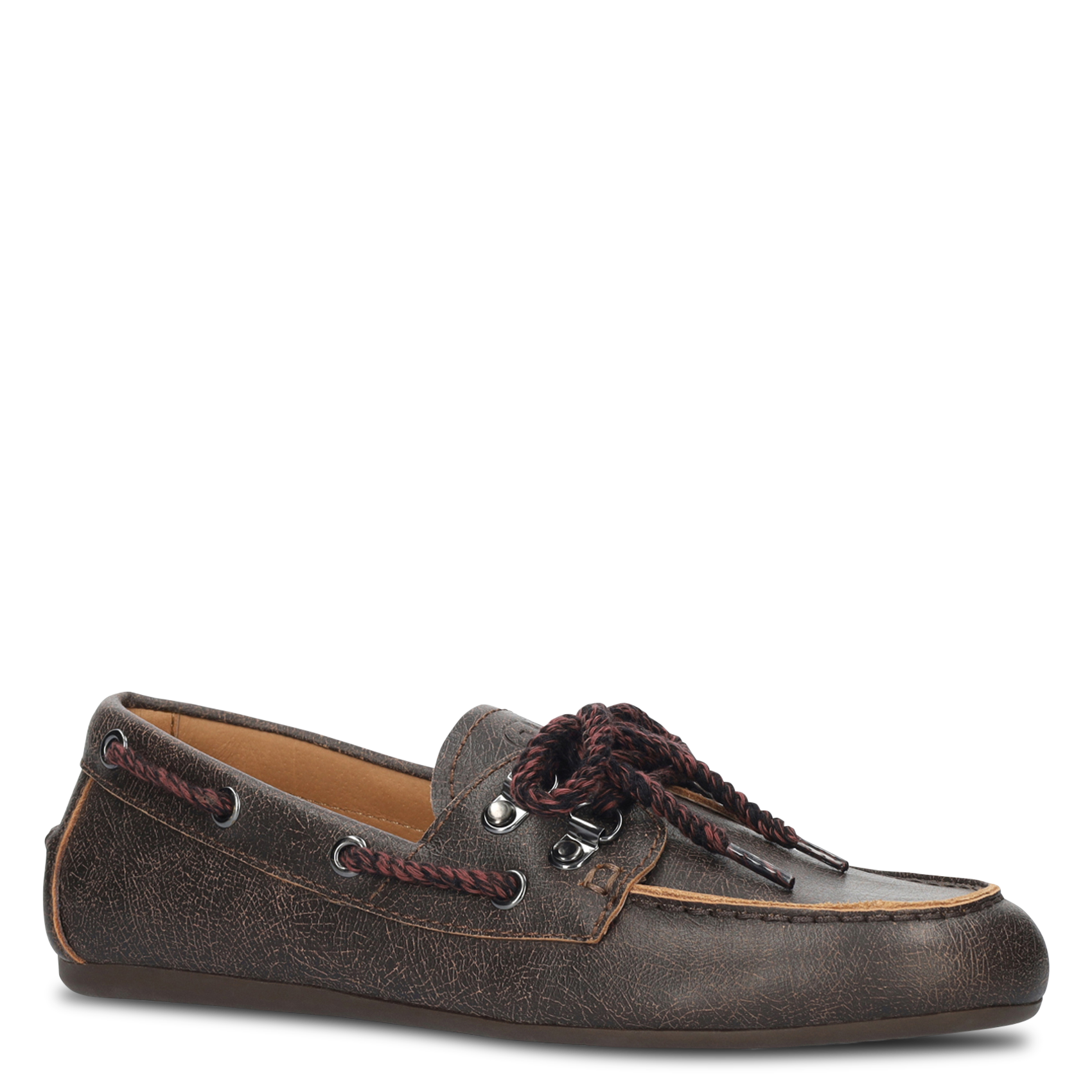 Lace-up leather loafers BIBI LOU Brown