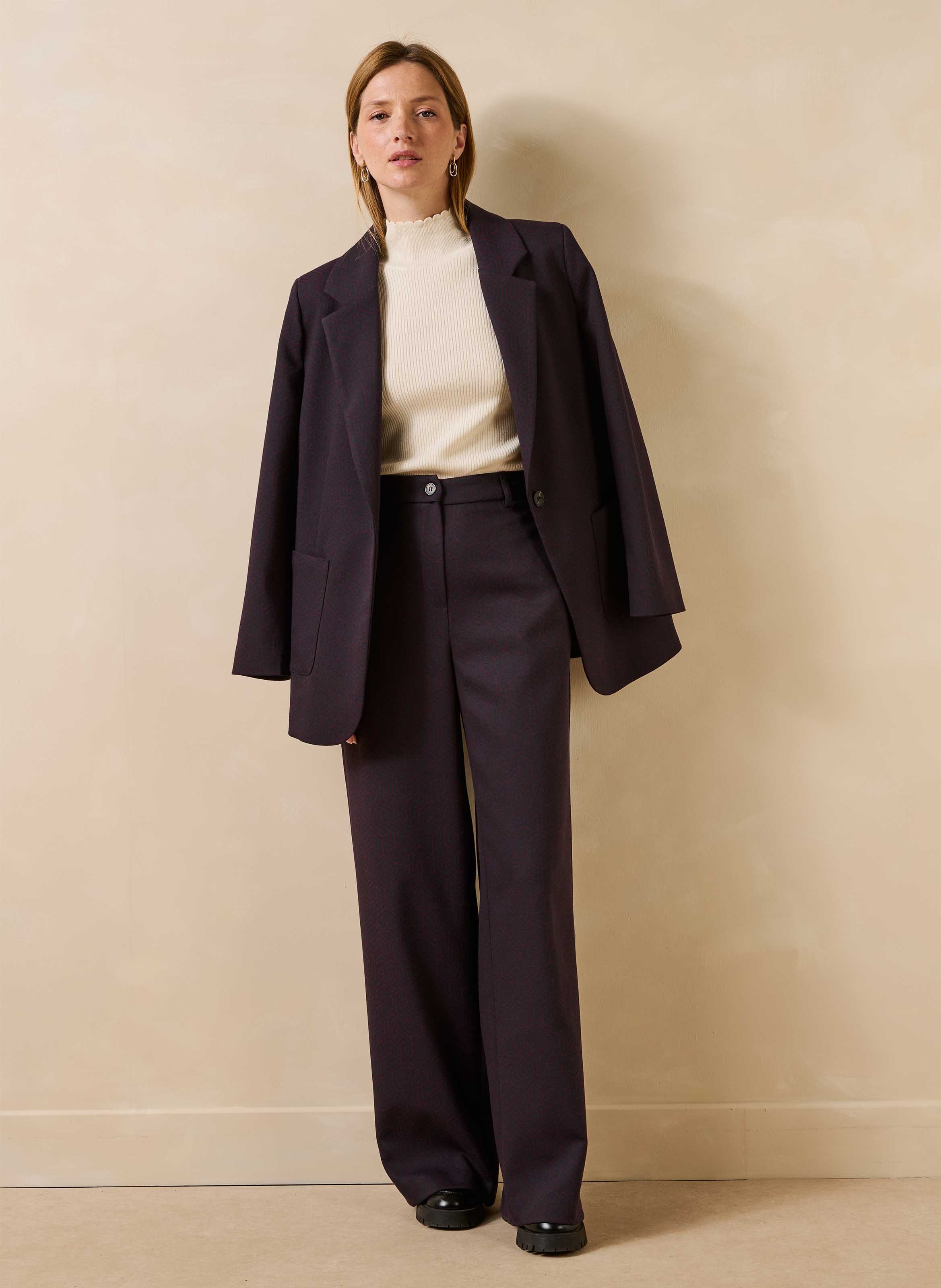 High-waisted wide-leg pants LA FEE MARABOUTEE Multicolored