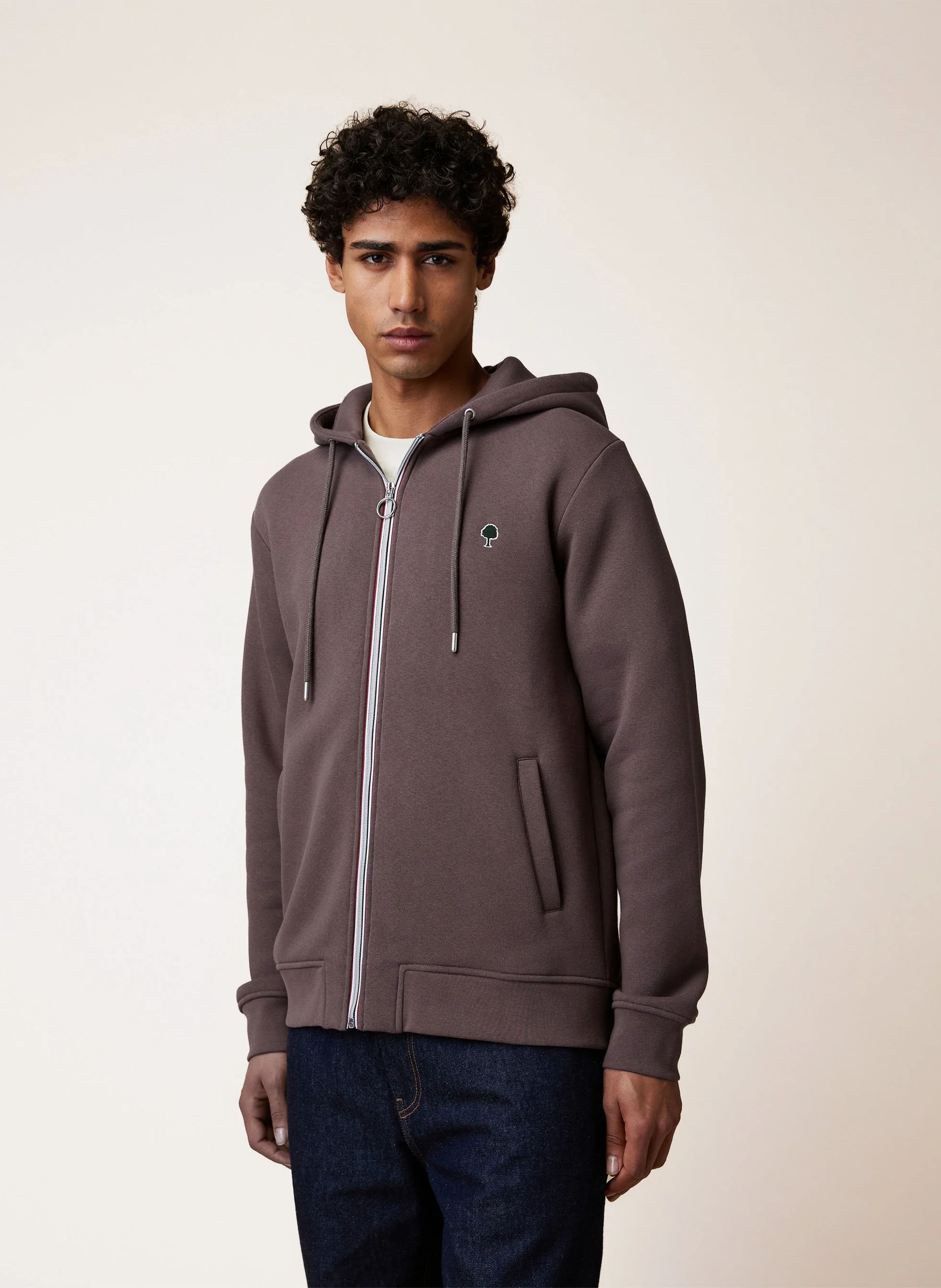 Sweatshirt aus Baumwoll-Mix mit Reißverschluss FAGUO Violett