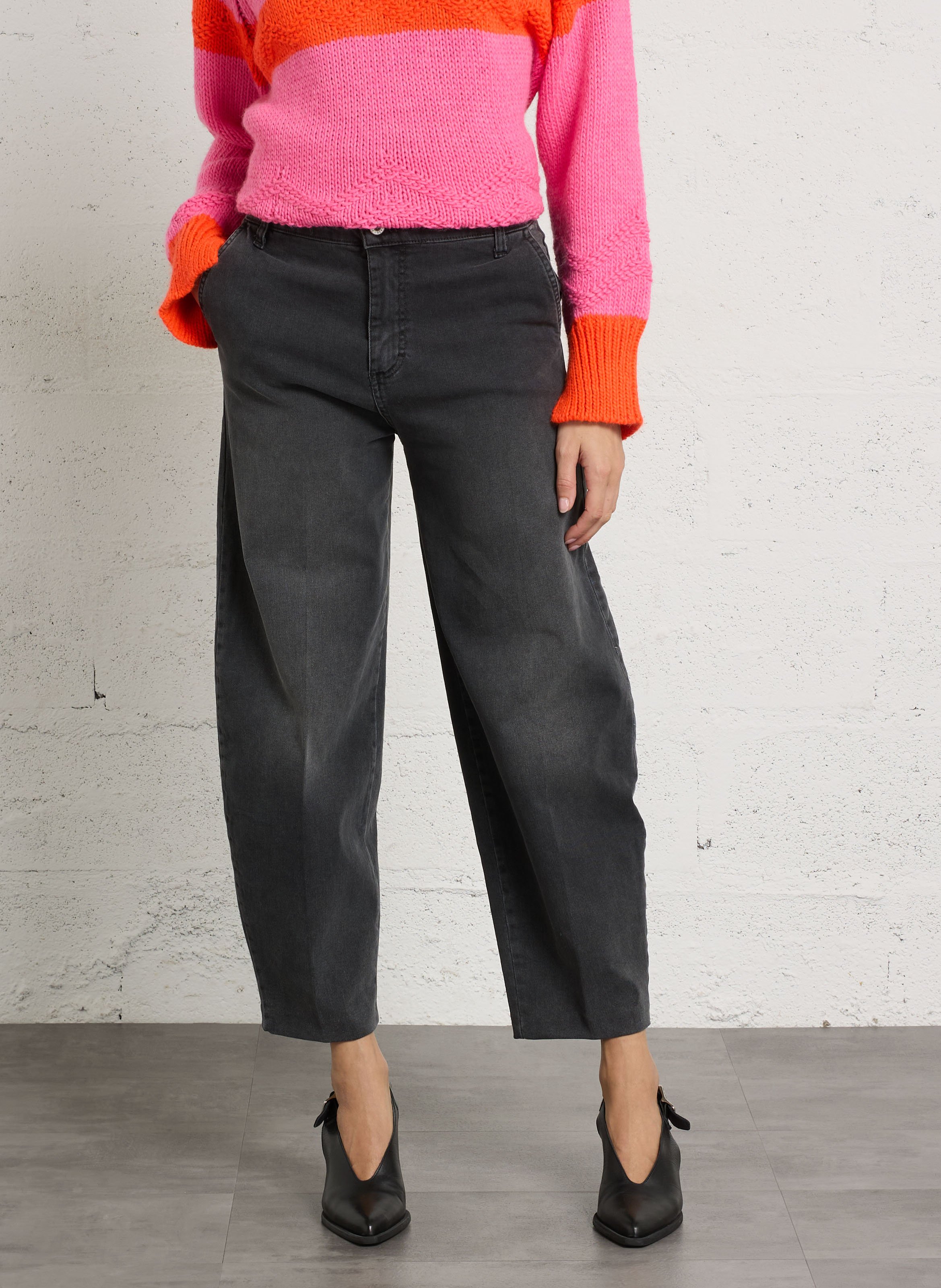 Jeansrock aus Baumwollmischung PLEASE Schwarz