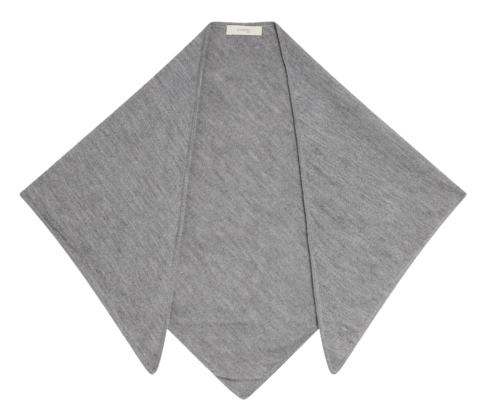Echarpe triangle en laine COTELAC ACOTE Gris