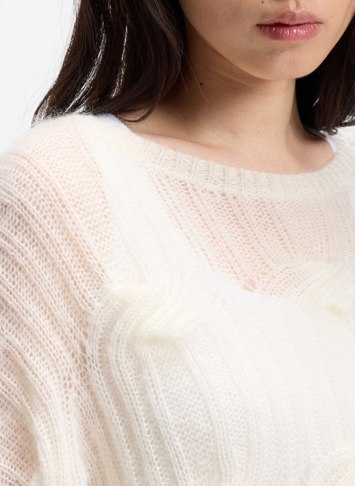 Round-neck wool-blend loose-fit sweater BOSS Beige