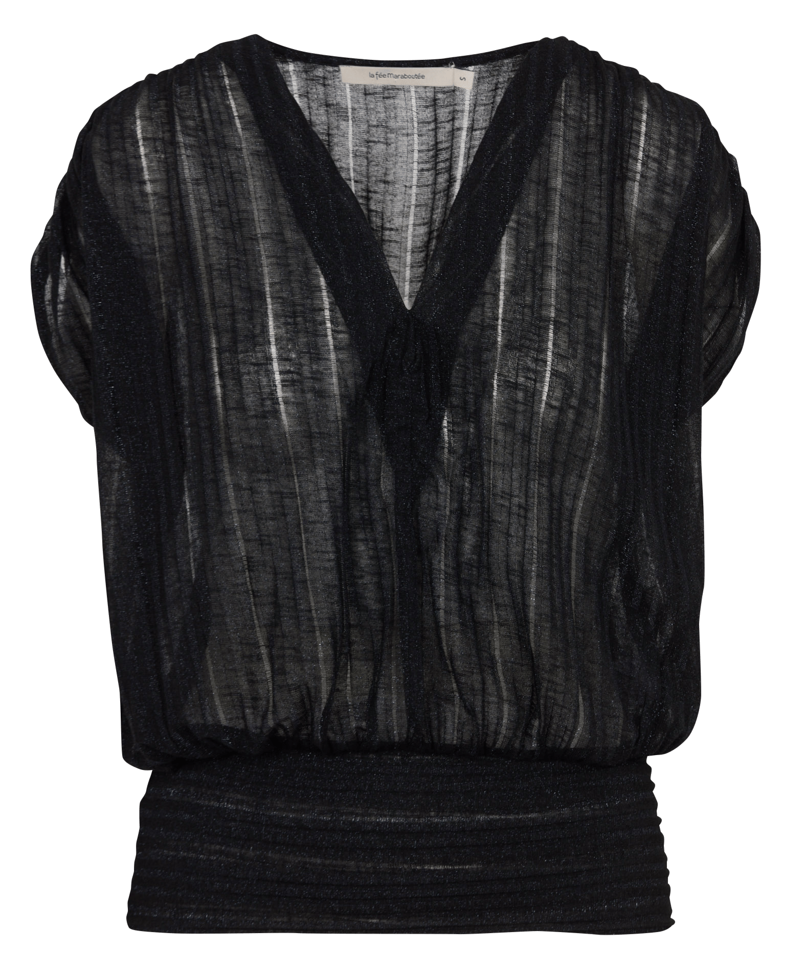 Top mit V-Ausschnitt LA FEE MARABOUTEE Blau