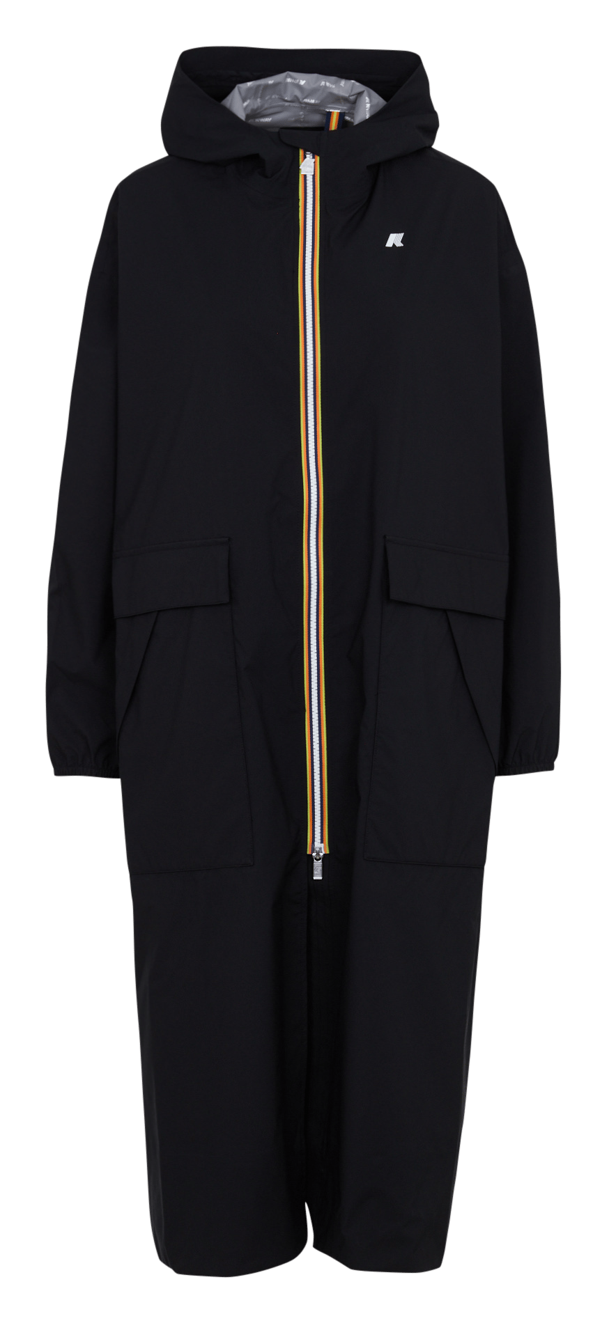 Lange oversized parka met capuchon K-WAY
