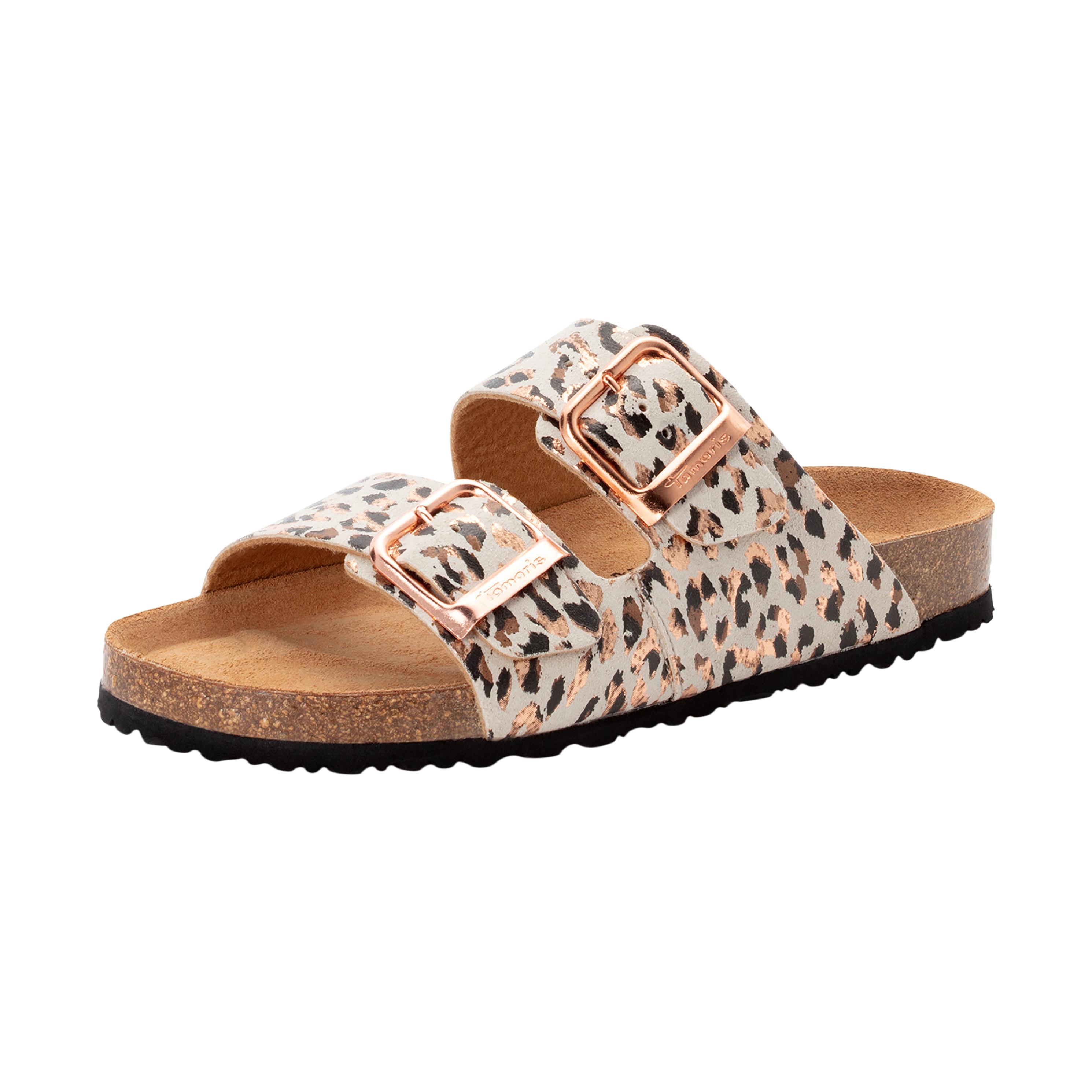 Leather mules TAMARIS Beige