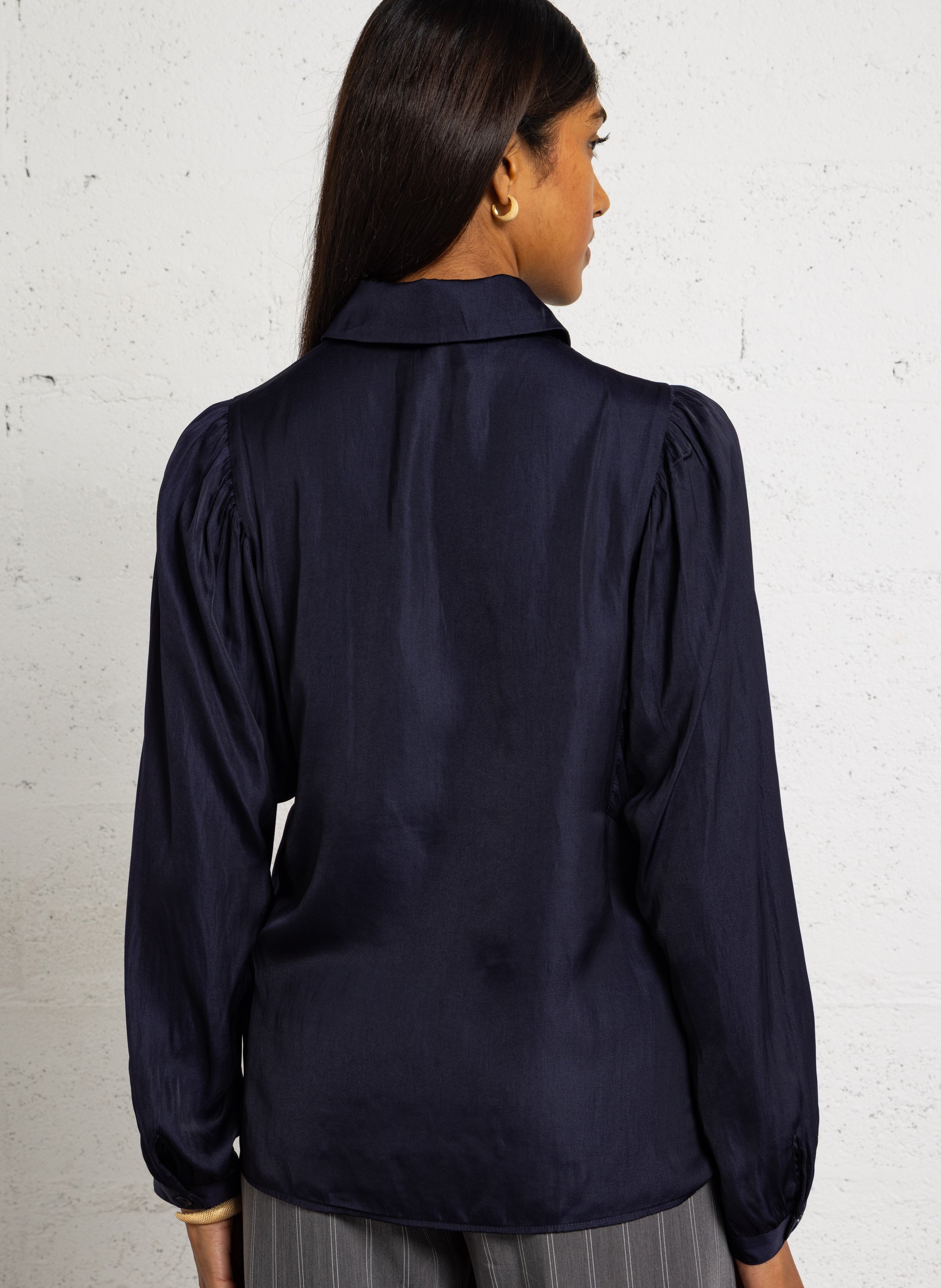 Fitted shirt with classic collar MAISON 123 Blue