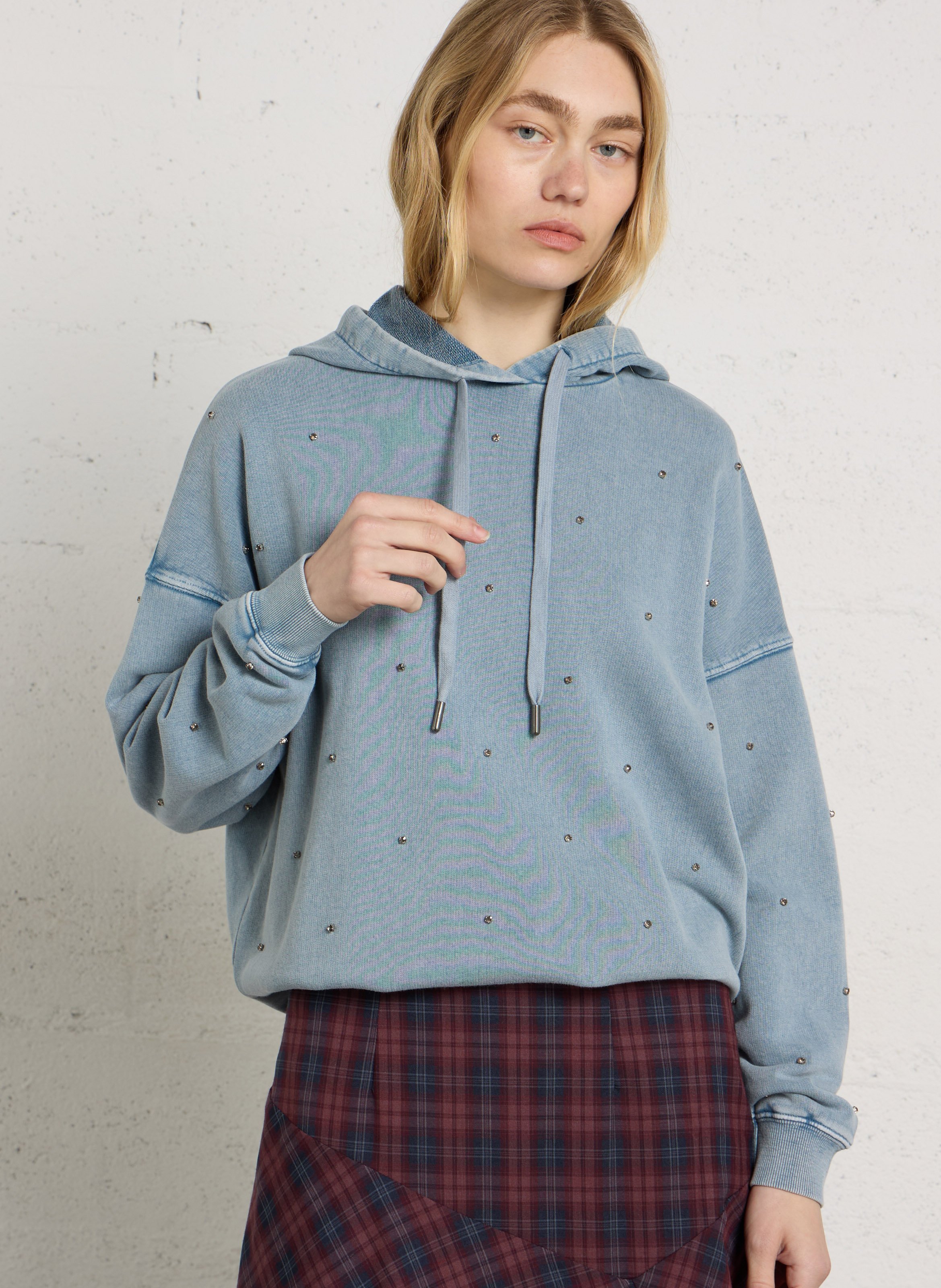 Cotton hoodie IKKS Blue