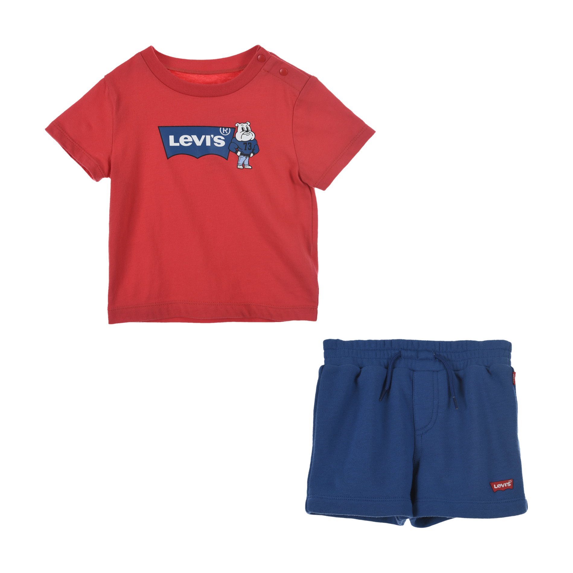 Ensemble de 2 pièces imprimé en coton mélangé LEVI'S KIDS Rouge