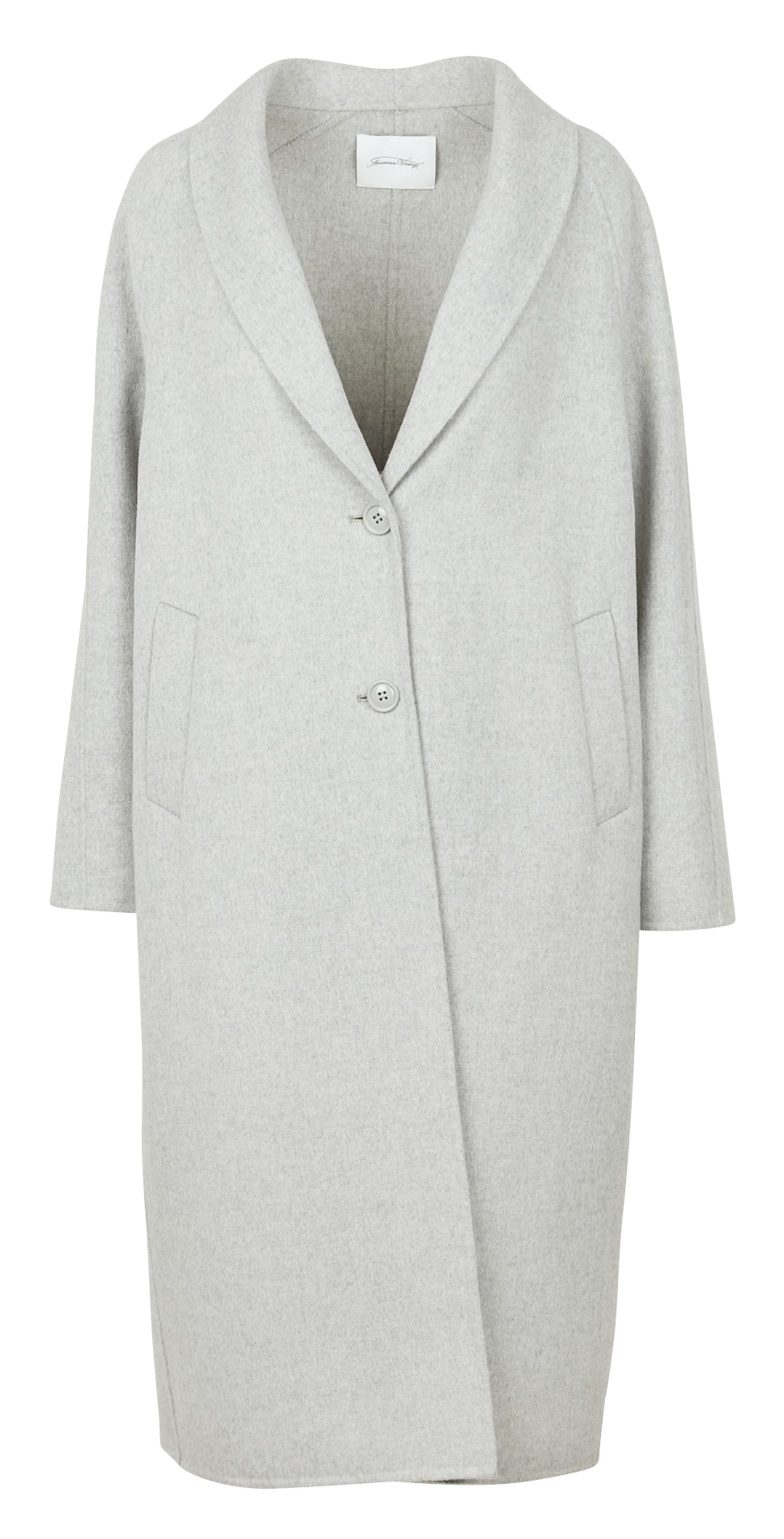 Long wool-blend coat GreyAMERICAN VINTAGE