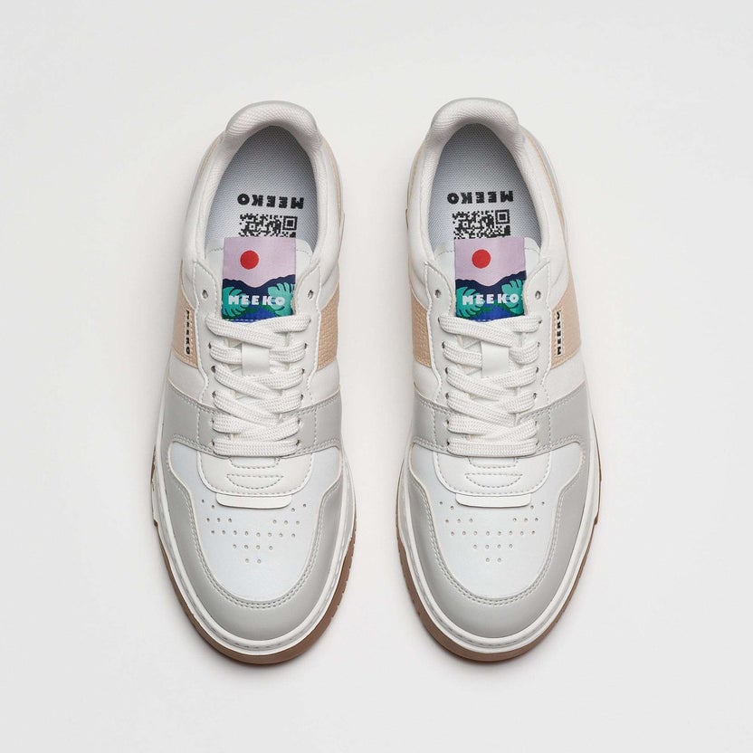 Eco-friendly low-top sneakers MEEKO Beige