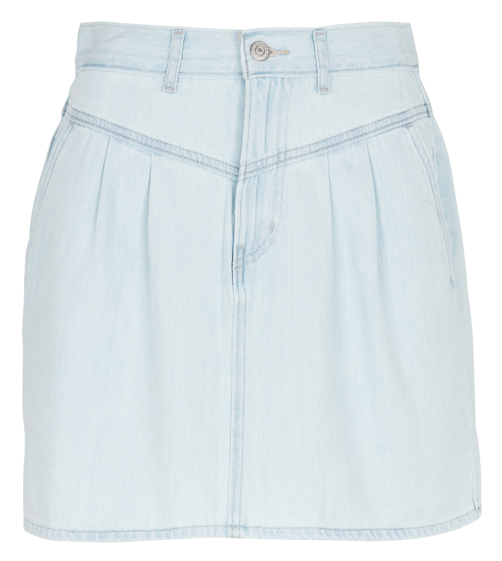 Jupe courte en denim coton mélangé LEVI'S Bleu