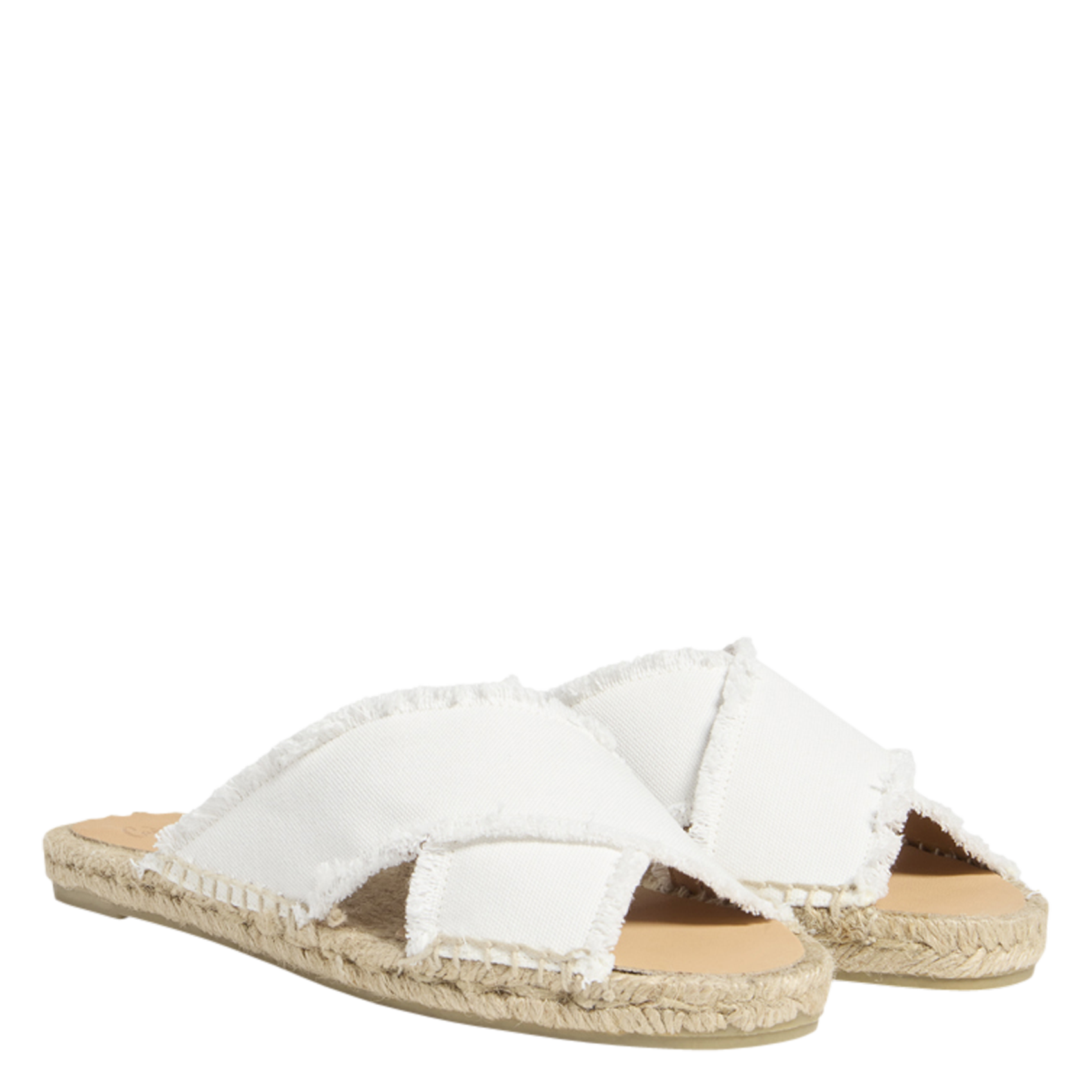 Platte, katoenen espadrilles CASTANER Wit