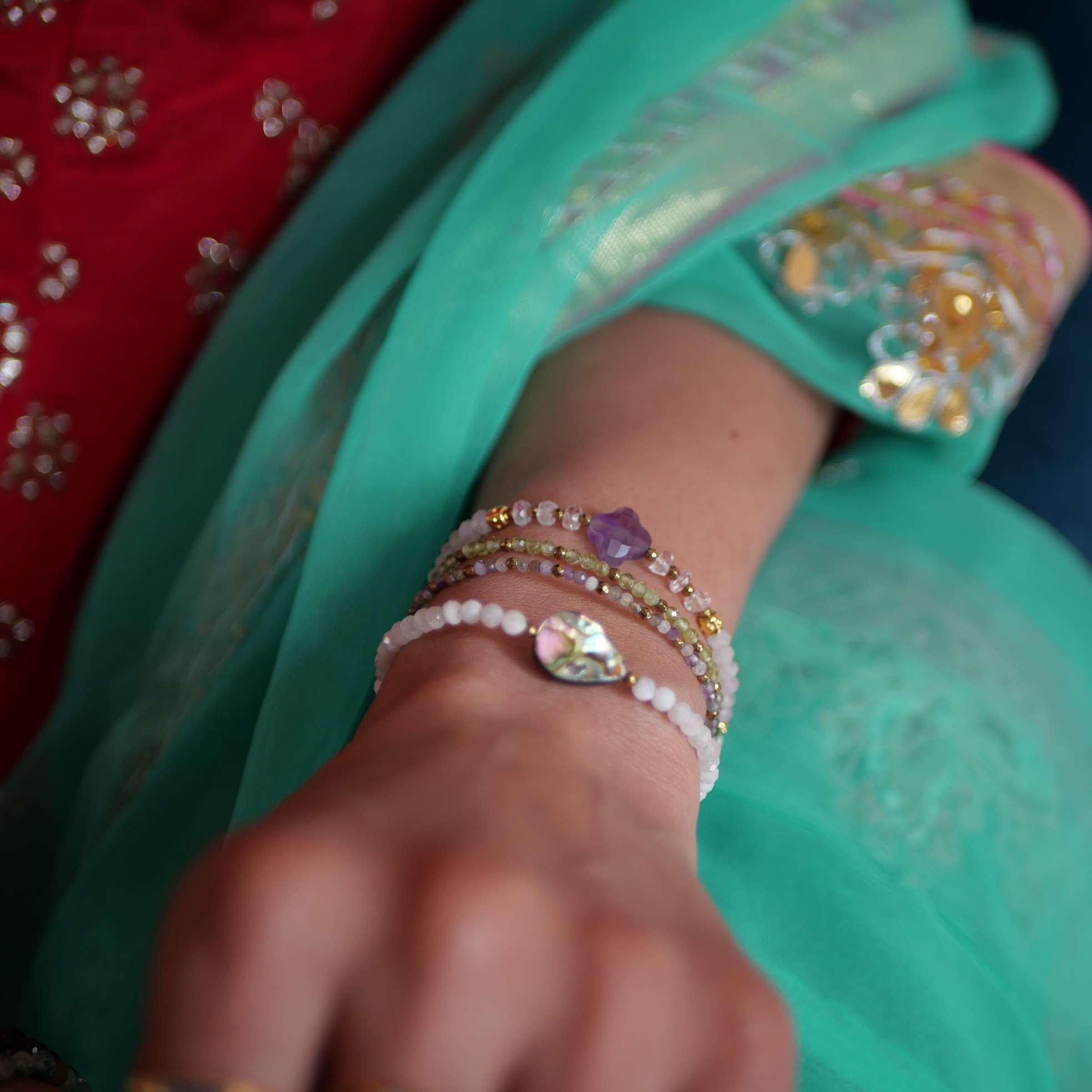 Amethyst bracelet GINANDGER Purple