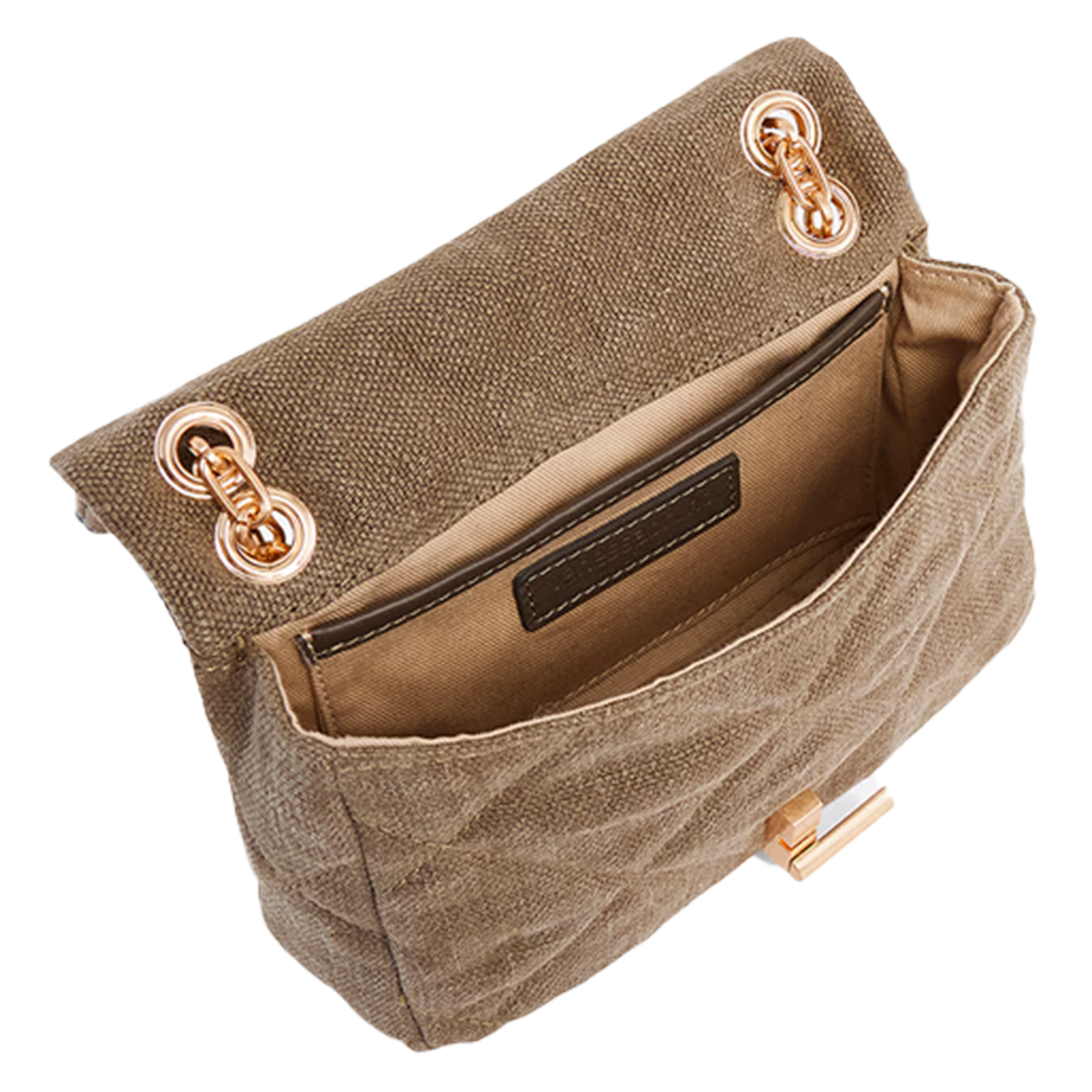 Umhängetasche aus Leinen VANESSA BRUNO Grun