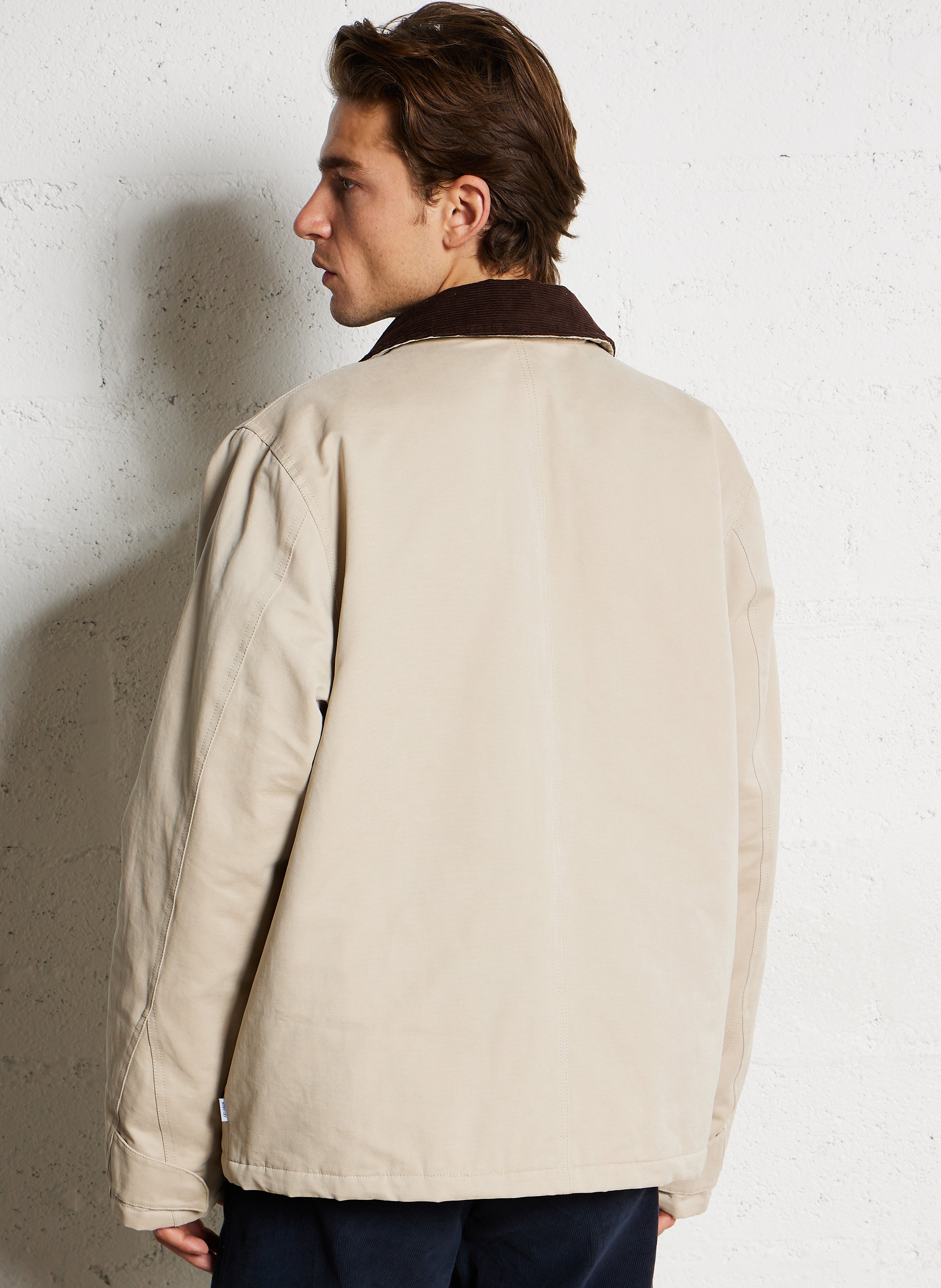 Straight cotton-blend jacket LES DEUX Beige