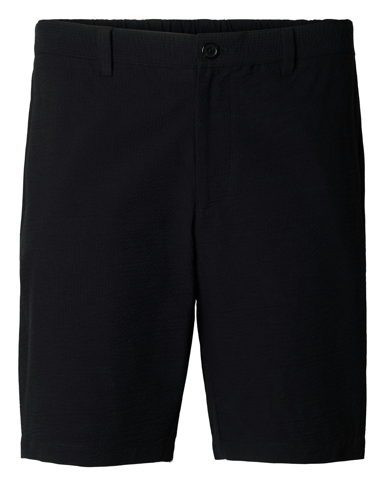 Short droit en coton bio mélangé KARL Black