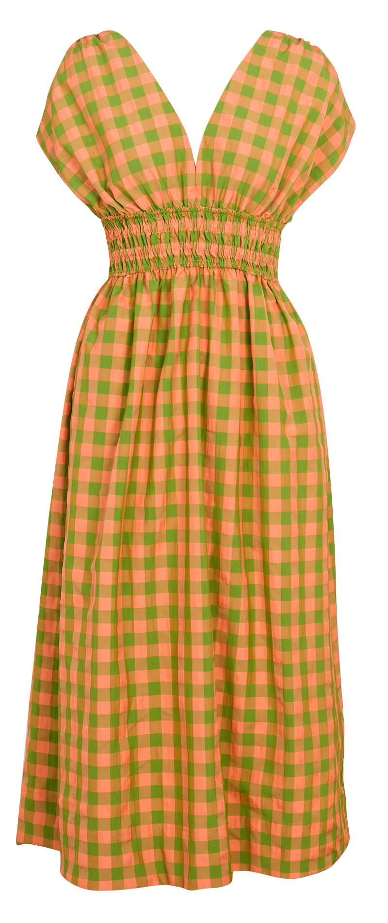 Long fitted V-neck dress DR BLOOM Red