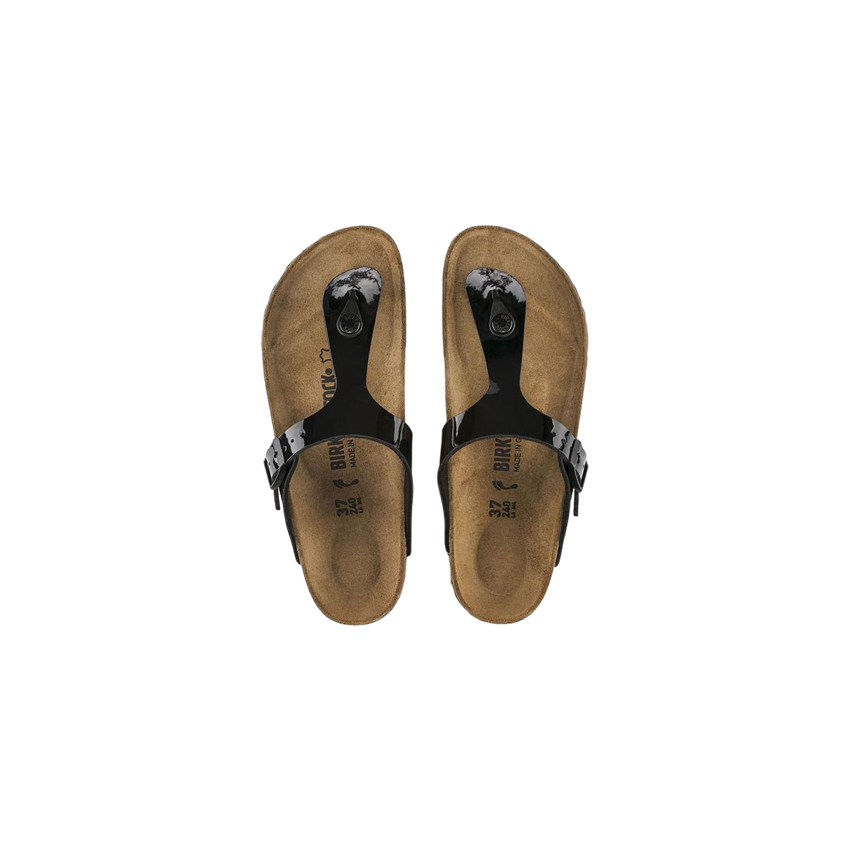 Faux leather sandals BIRKENSTOCK Black