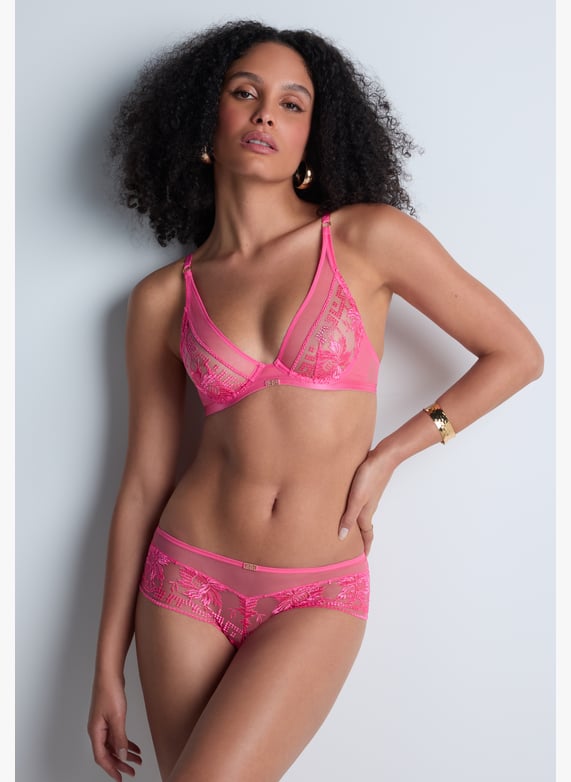 A la Folie kohl black underwired triangle bra | Pink by AUBADE A la Folie kohl black underwired triangle bra Pink