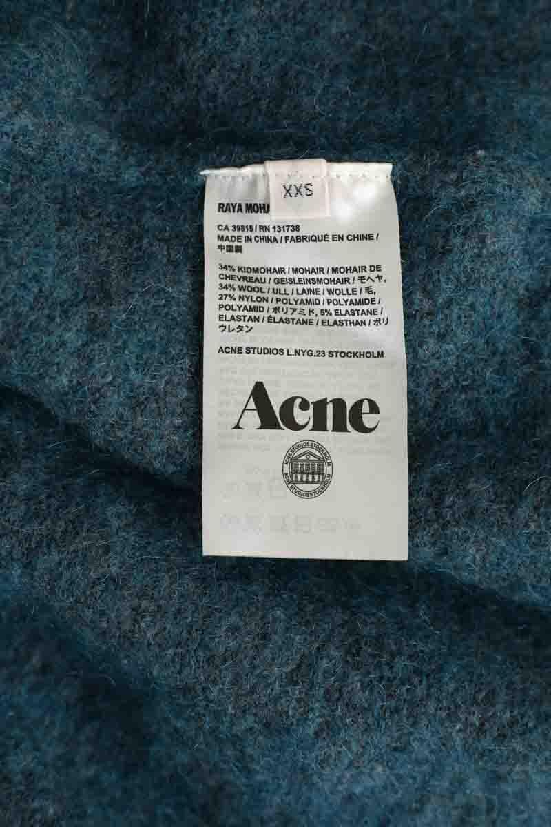 Dual material cardigan ACNE STUDIOS - Seconde Main Blue