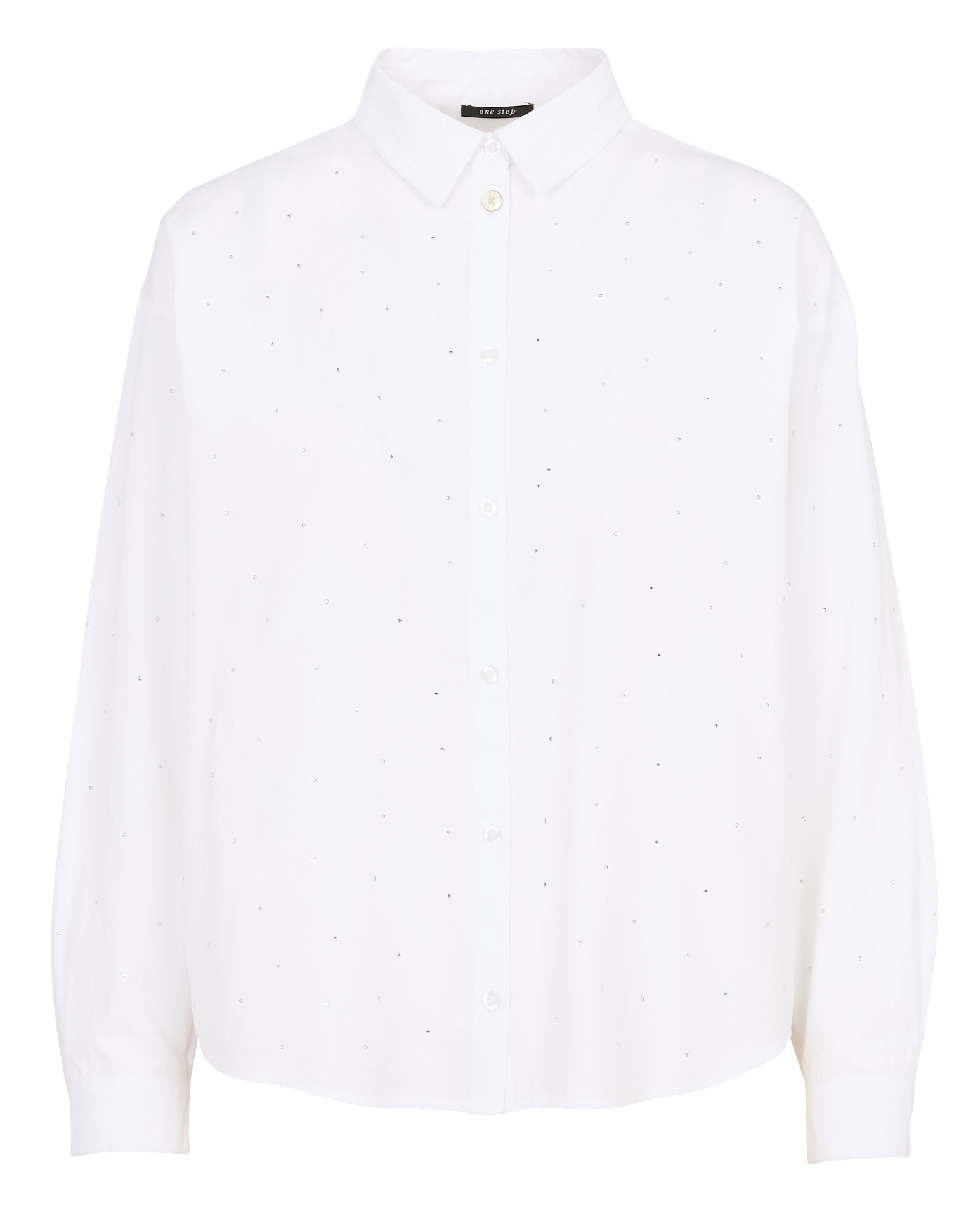 Cotton and jersey shirt ONE STEP White